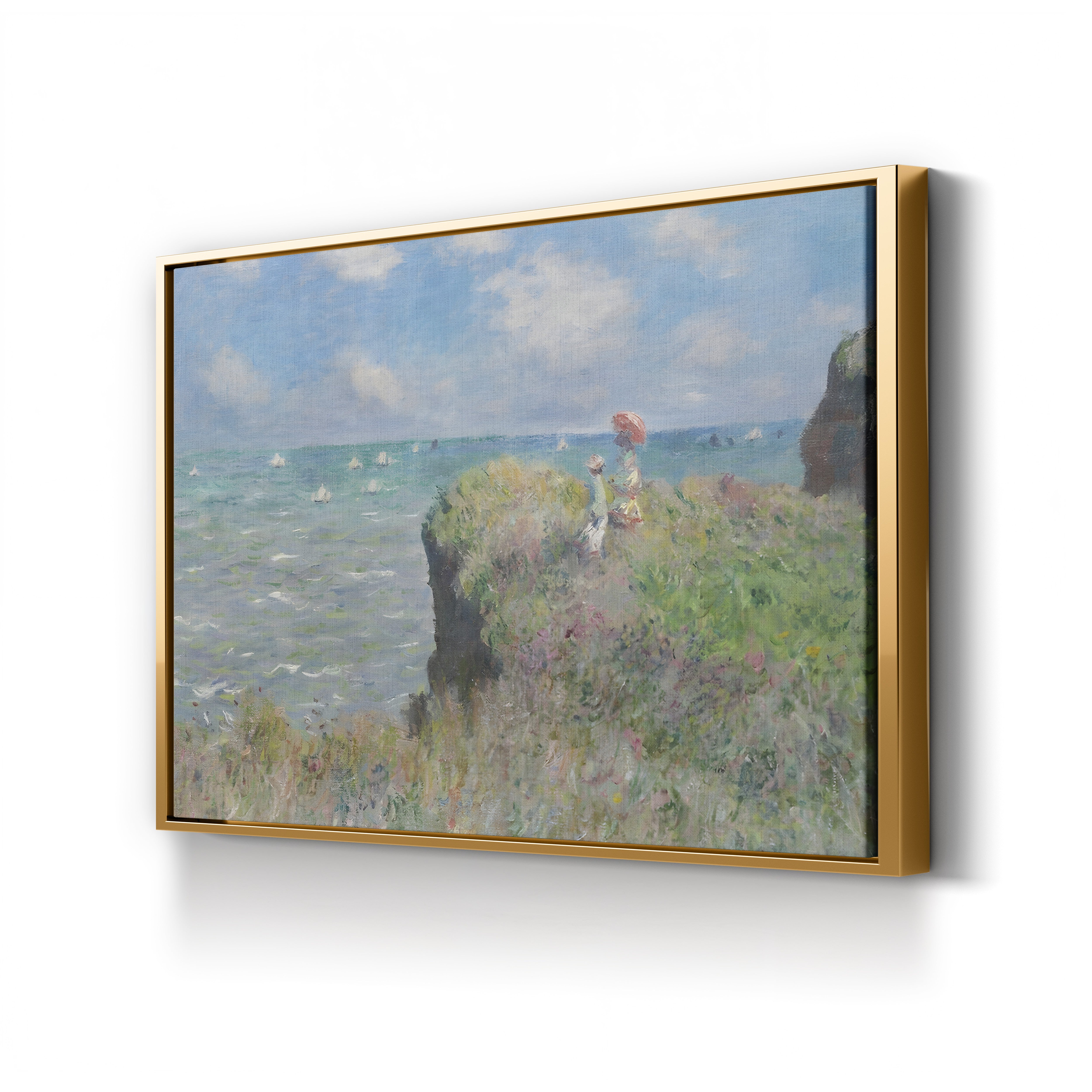 Cliff Walk at Pourville, 1882 – Claude Monet Wall Art | Iconic Impressionist Coastal Canvas Print
