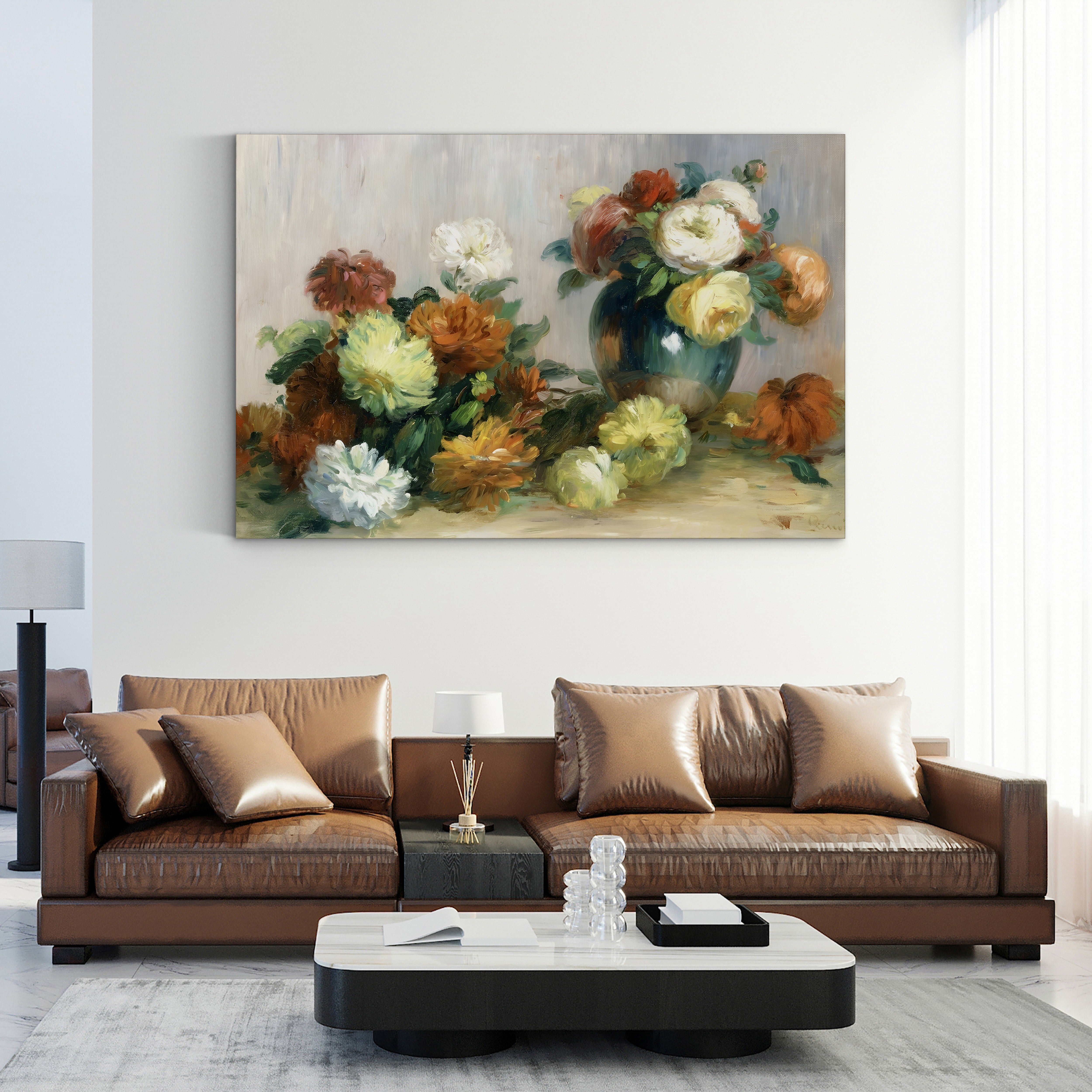 Flower Wreaths, 1880 – Pierre-Auguste Renoir Wall Art | Impressionist Floral Canvas Print