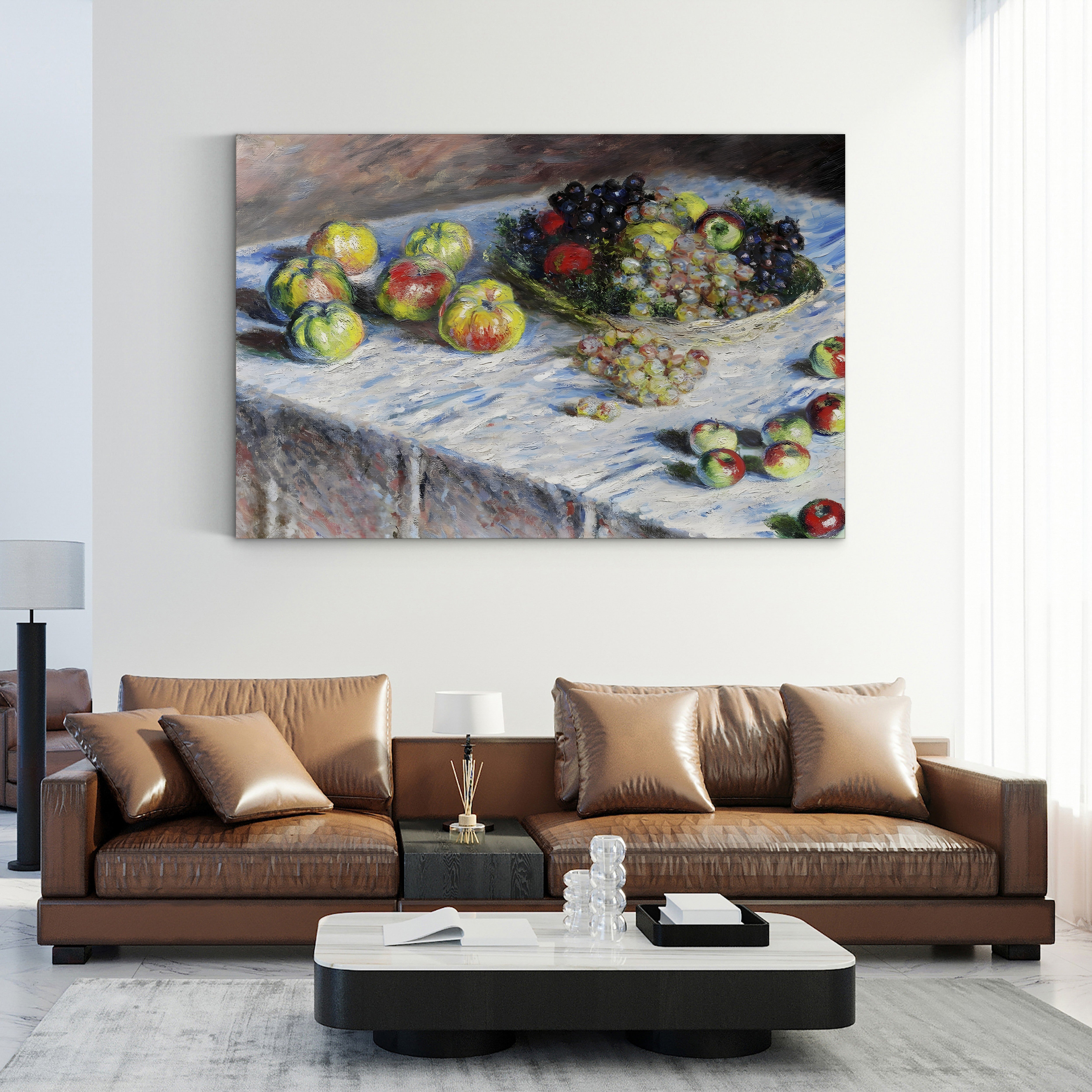 Apples and Grapes – Claude Monet Wall Art | Impressionist Still Life Canvas Print