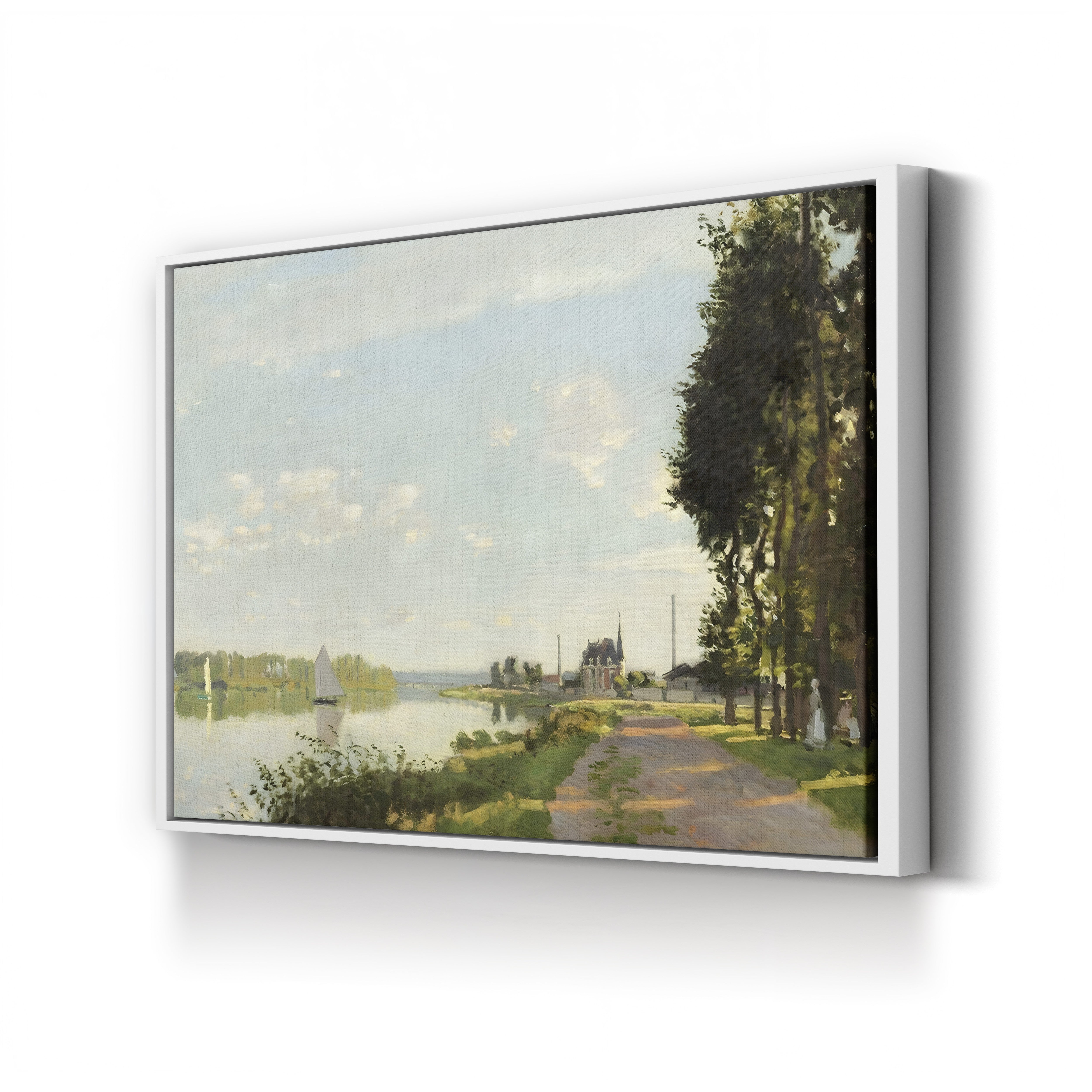 Argenteuil, c. 1872 – Claude Monet Wall Art | Early Impressionist Seine Landscape Canvas Print