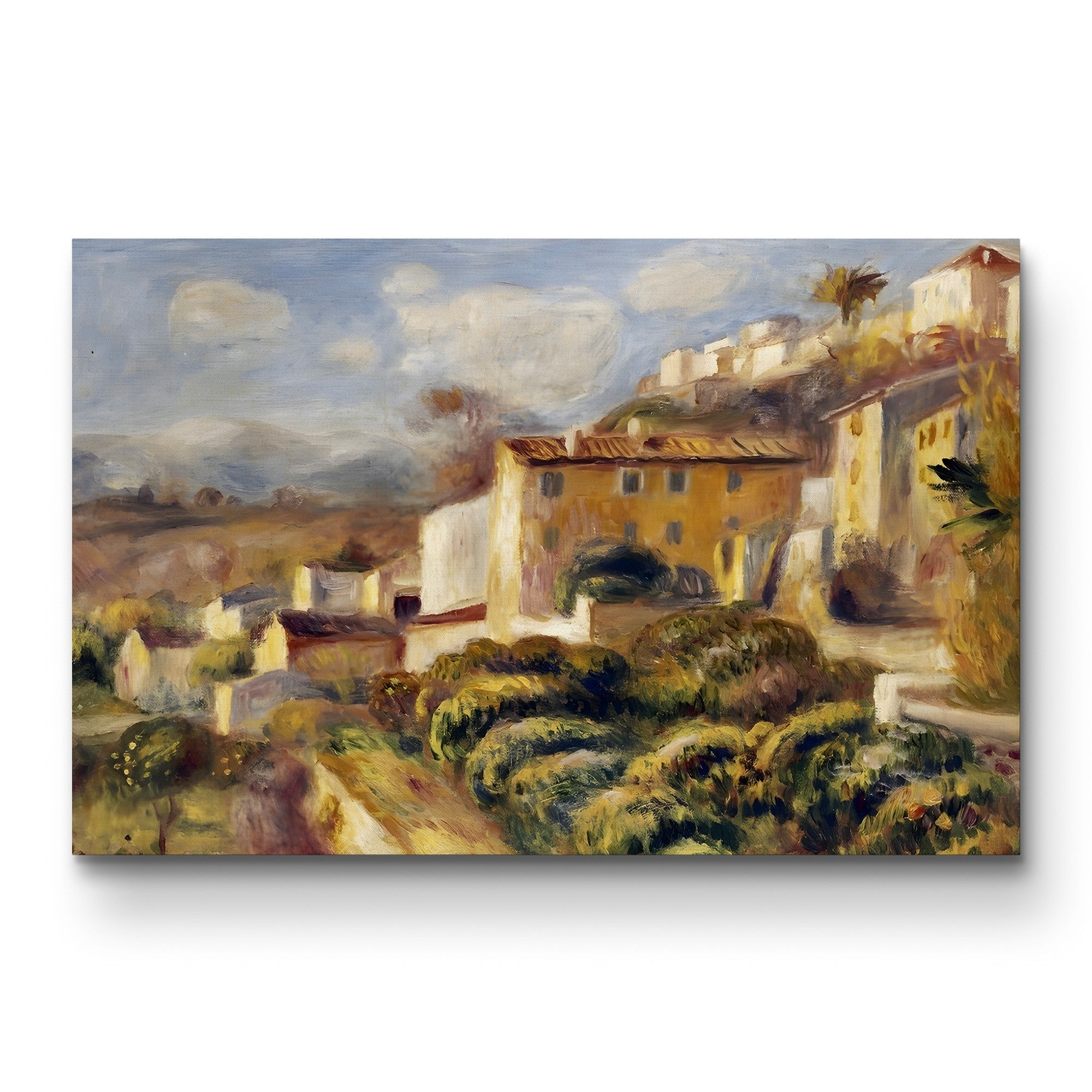 View of the Post Office at Cagnes, 1907 – Pierre-Auguste Renoir Wall Art | Impressionist Provence Canvas Print