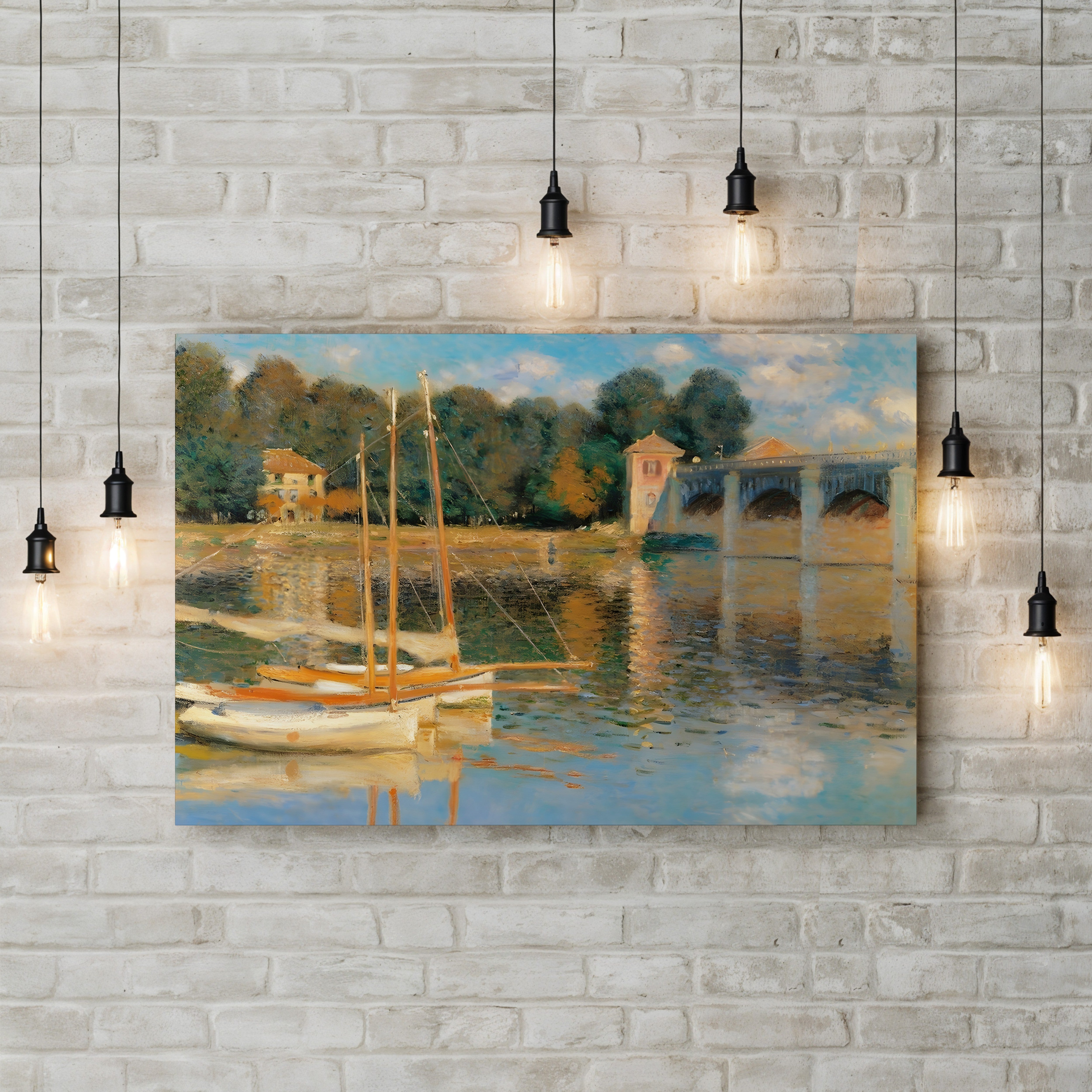 The Bridge at Argenteuil, 1874 – Claude Monet Wall Art | Musée d'Orsay Impressionist Canvas Print