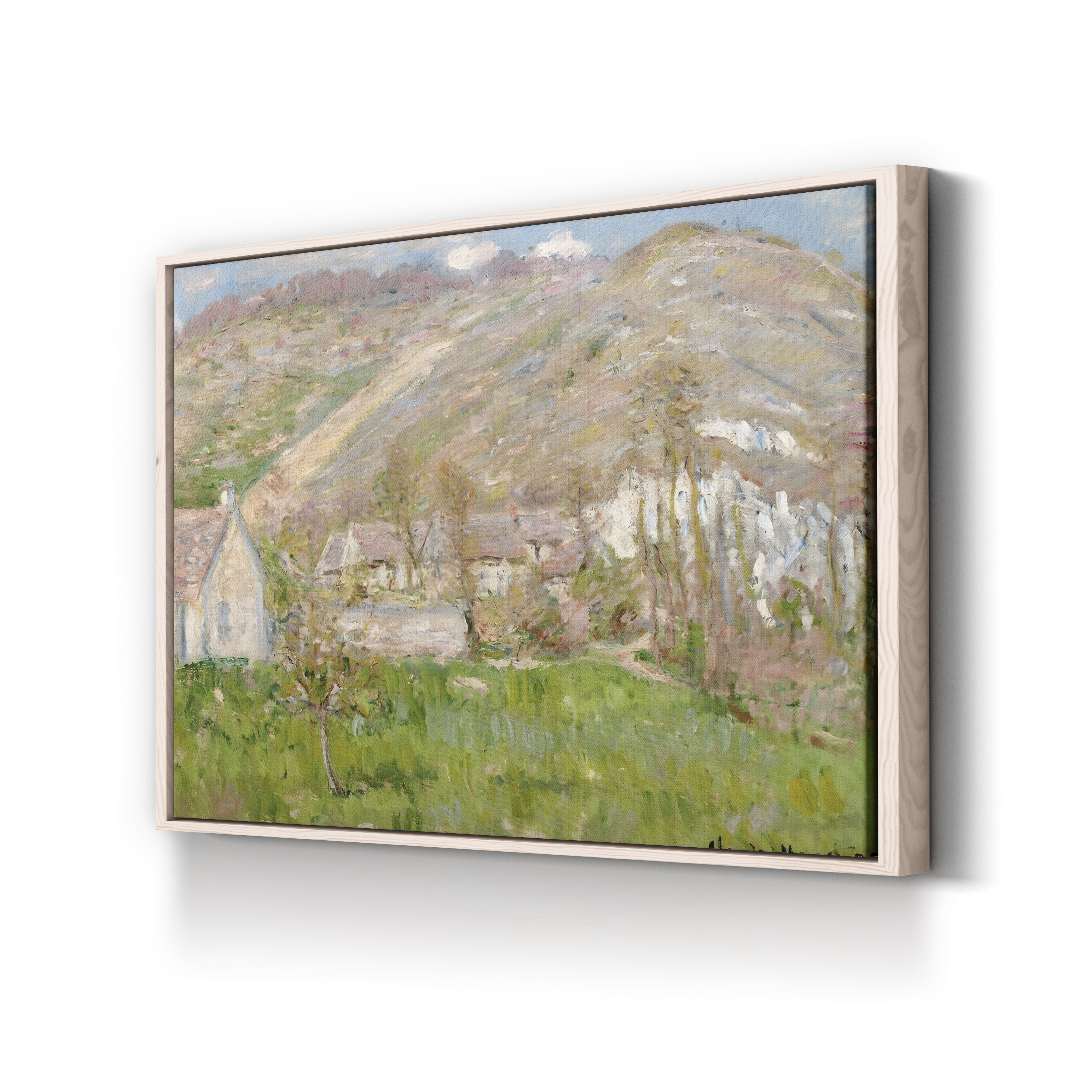 Hamlet on the Cliffs near Giverny, 1883 – Claude Monet Wall Art | Impressionist Landscape Canvas Print