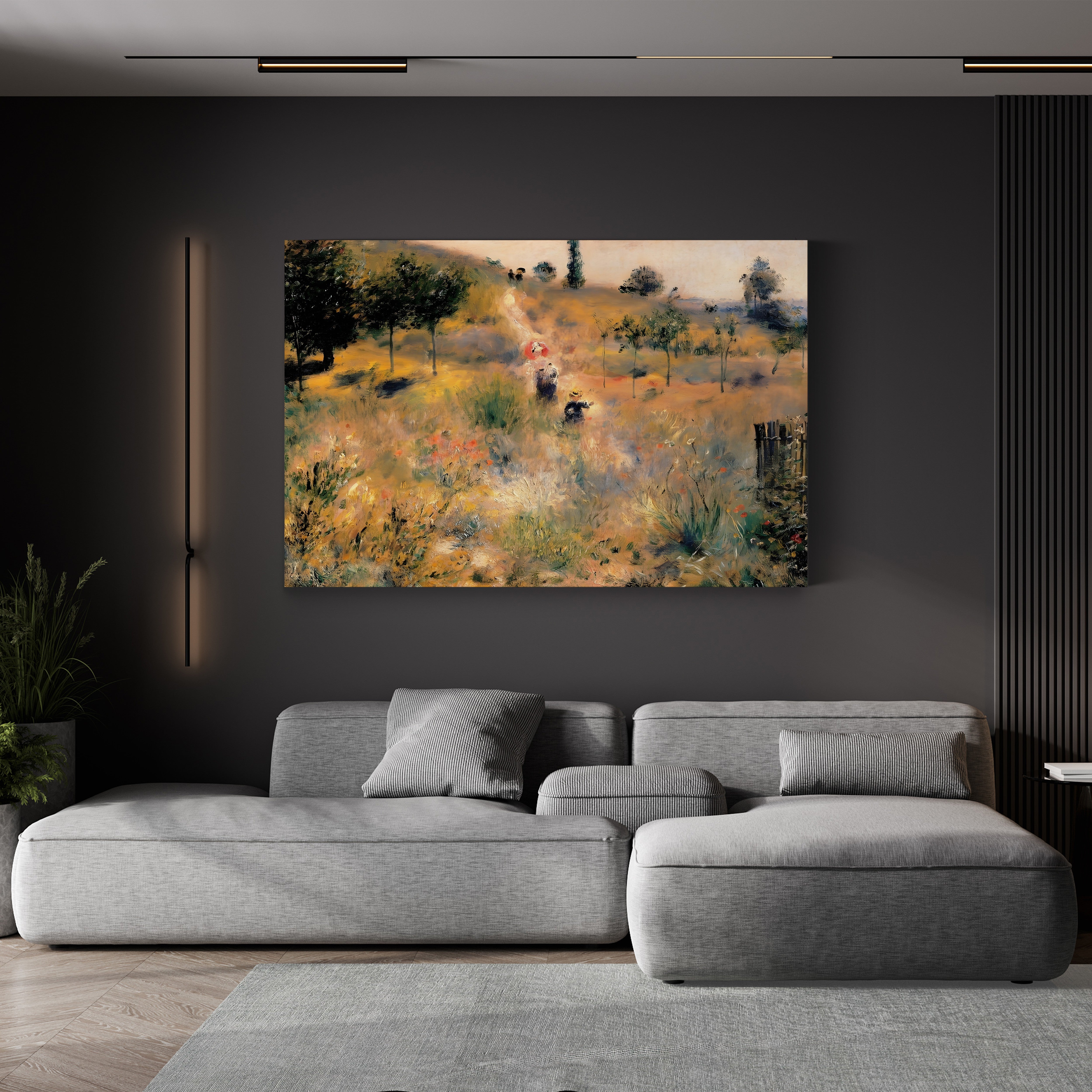 Pathway Through Tall Grass, c. 1875 – Renoir Wall Art | Impressionist Canvas