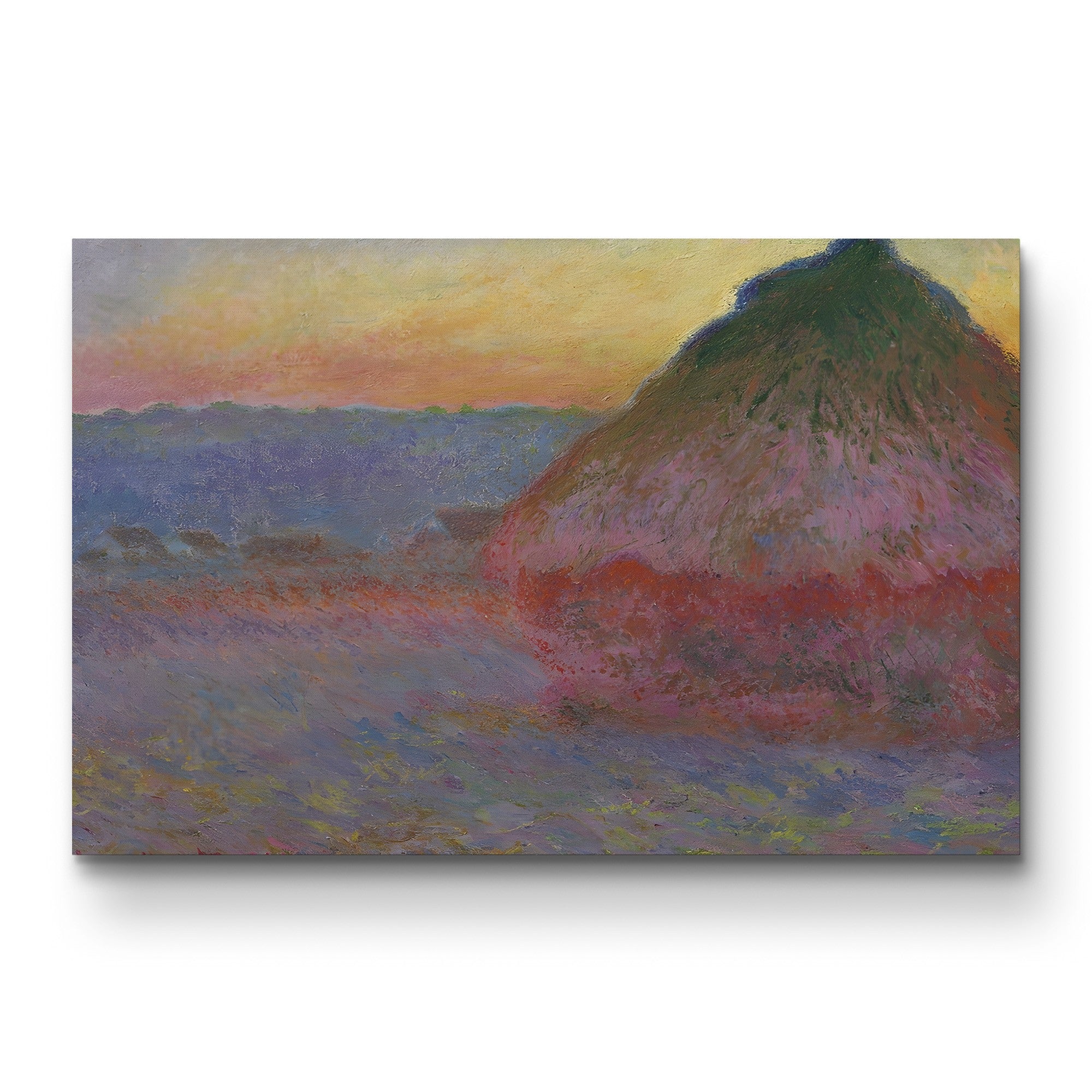 Haystacks, Pink and Blue Impressions, 1891 – Claude Monet Wall Art | Impressionist Series Canvas Print
