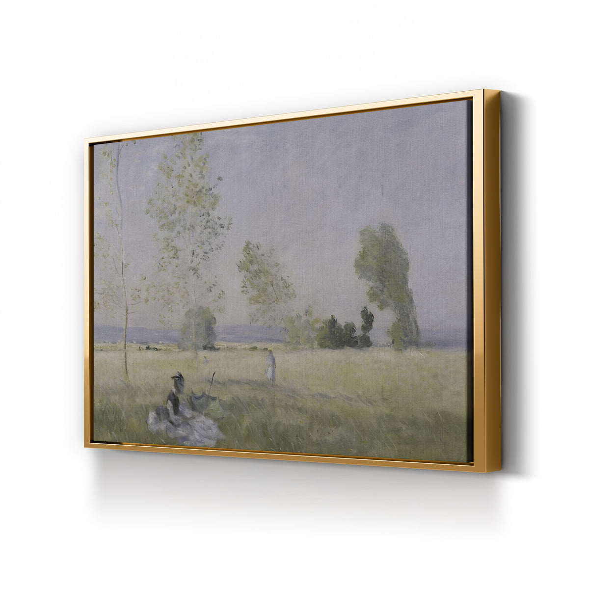 Summer (L’Été), c. 1874 by Claude Monet canvas print in gold frame