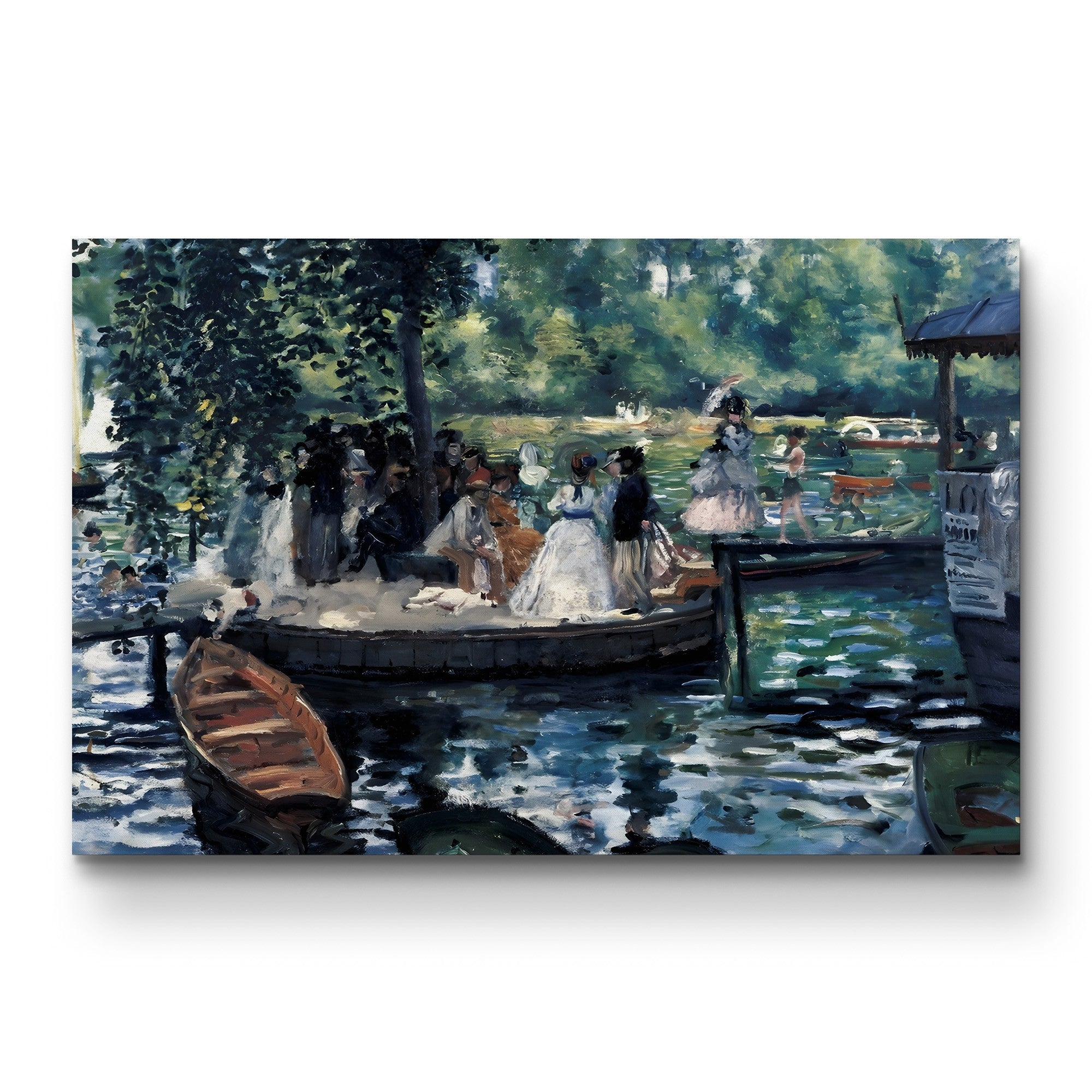 La Grenouillère (Wall Art) – Pierre-Auguste Renoir Wall Art | Impressionist River Canvas Print