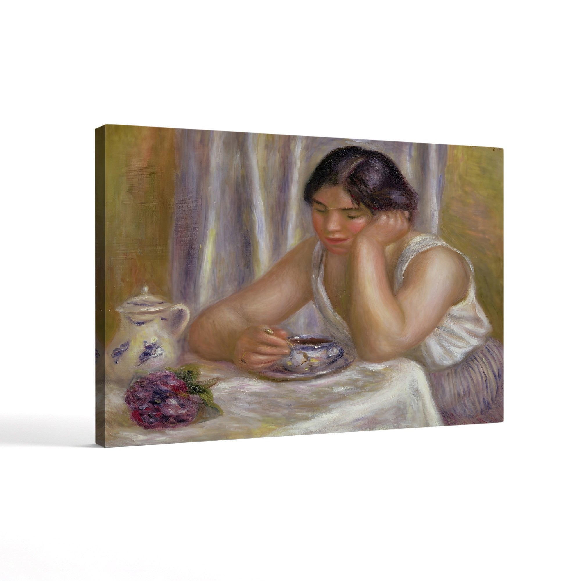 Cup of Chocolate – Pierre-Auguste Renoir Wall Art | Impressionist Figure Canvas Print