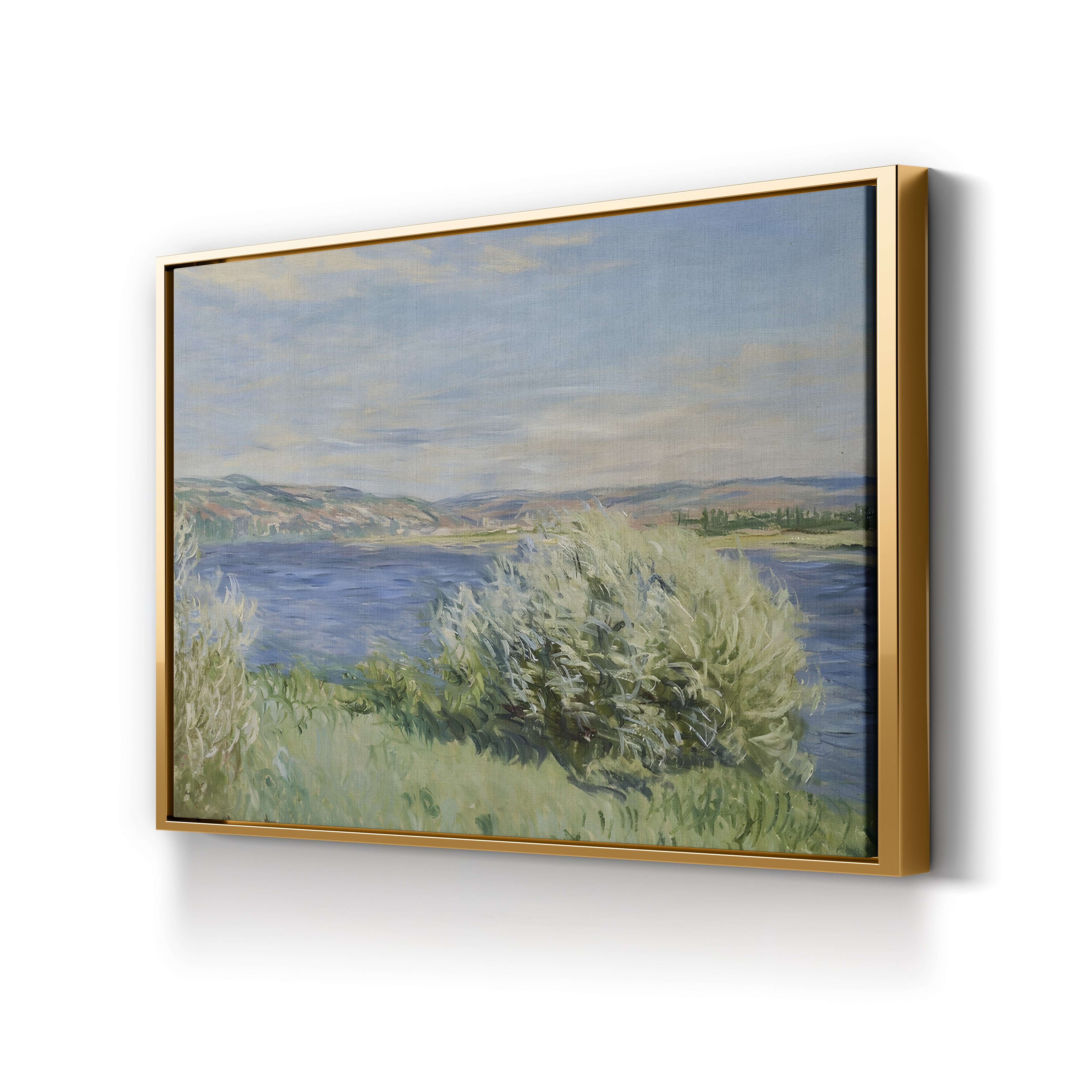 Banks of the Seine near Vétheuil, 1881 – Claude Monet Wall Art | Impressionist Riverside Canvas Print