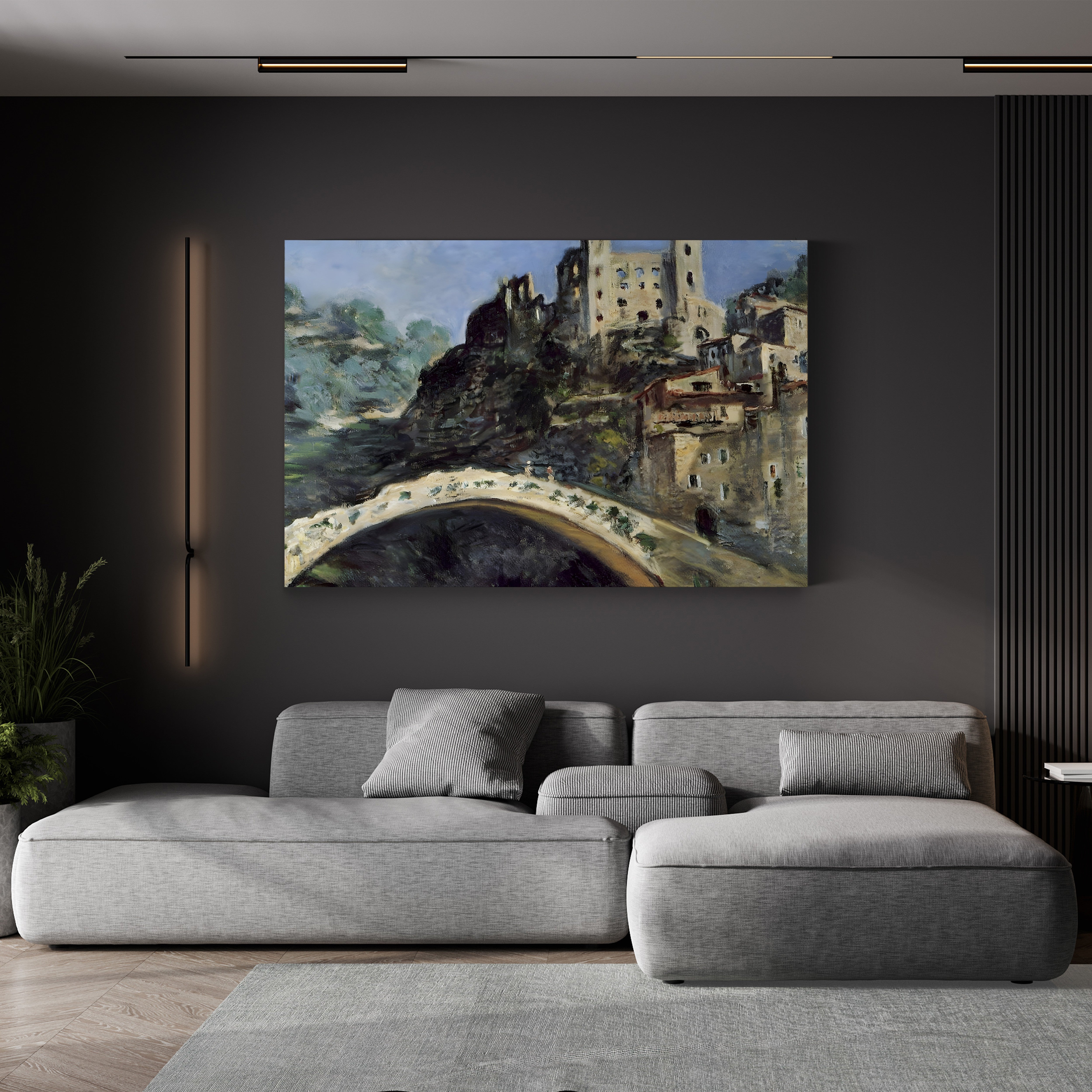 Dolceacqua, Italy, 1884 – Claude Monet Wall Art | Impressionist Architectural Canvas Print