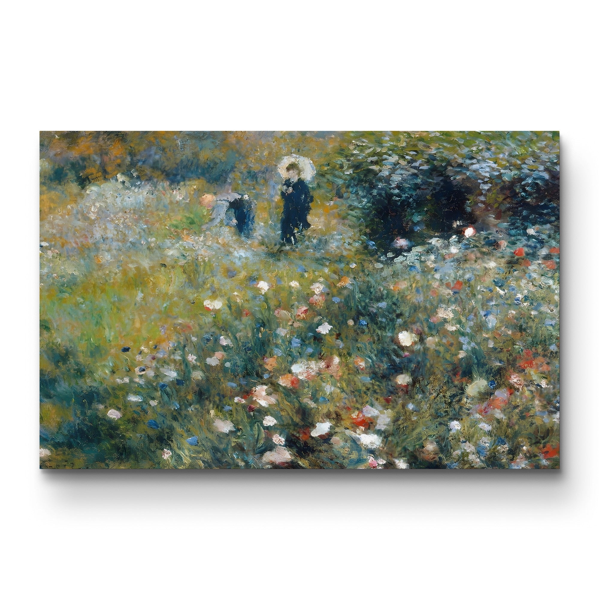 Woman with a Parasol in a Garden – Pierre-Auguste Renoir Wall Art | Impressionist Garden Canvas Print