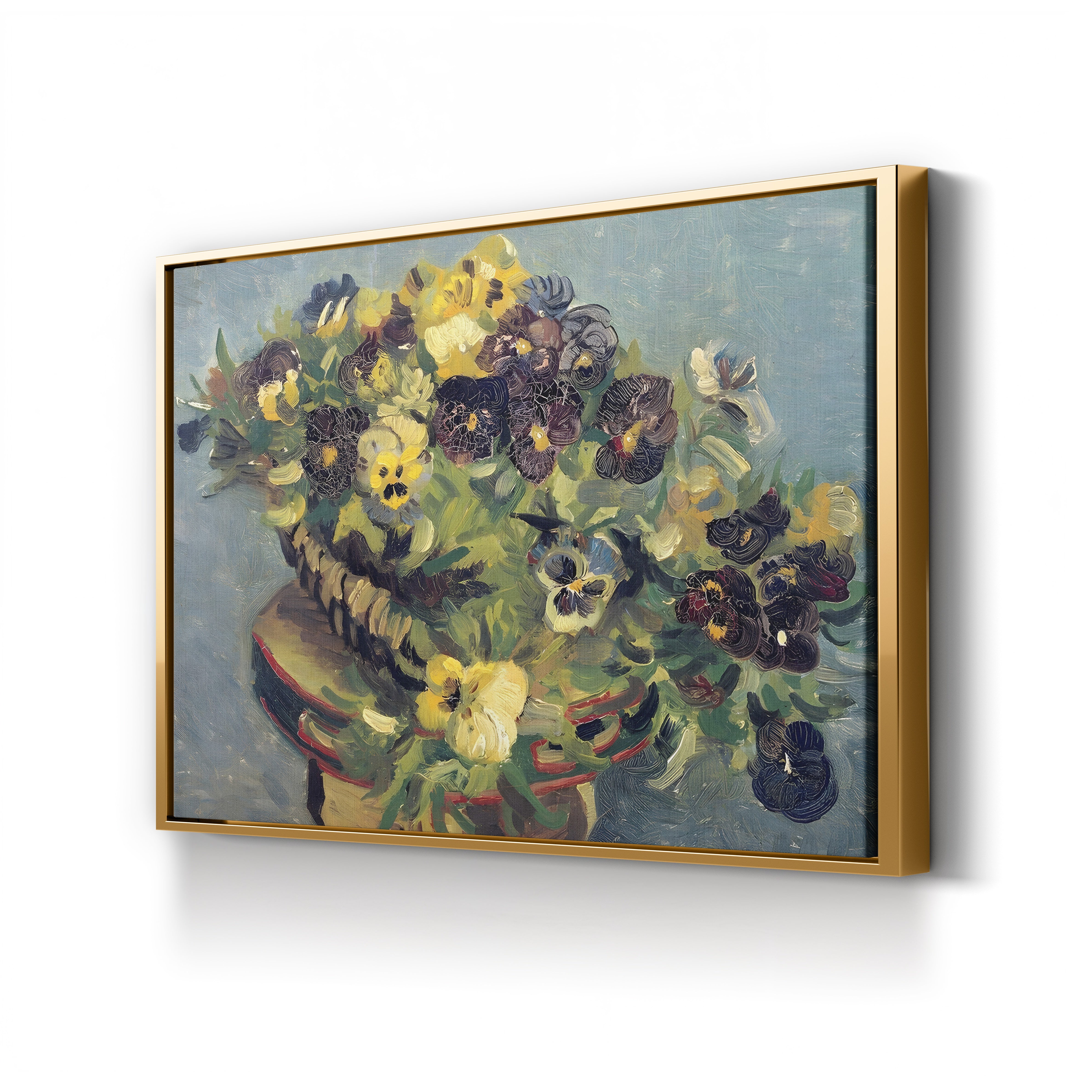 Basket of Violets on a Table – Vincent van Gogh Wall Art | Post-Impressionist Floral Still Life Canvas Print