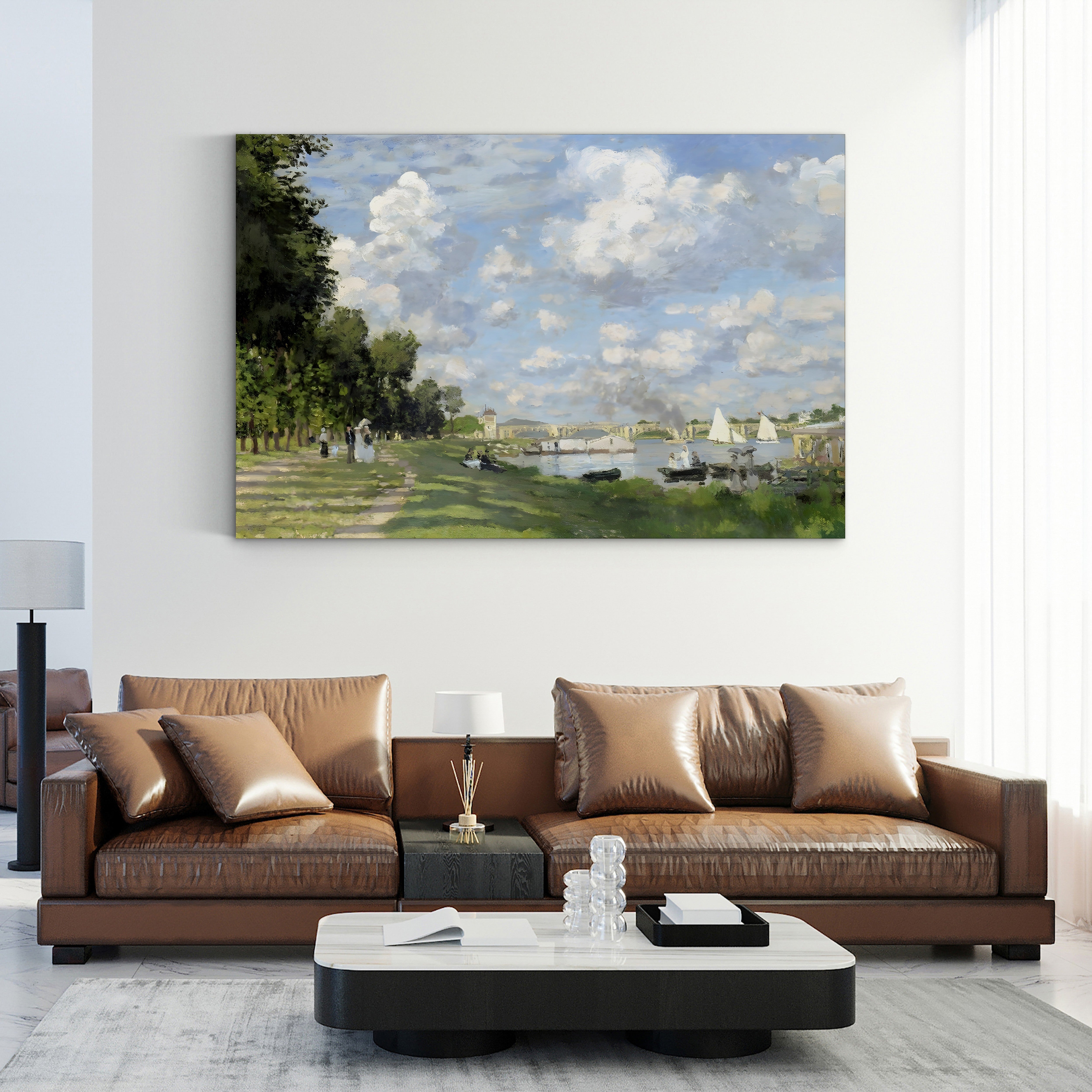 Bassin d'Argenteuil, c. 1872 – Claude Monet Wall Art | Early Impressionist Seine Canvas Print