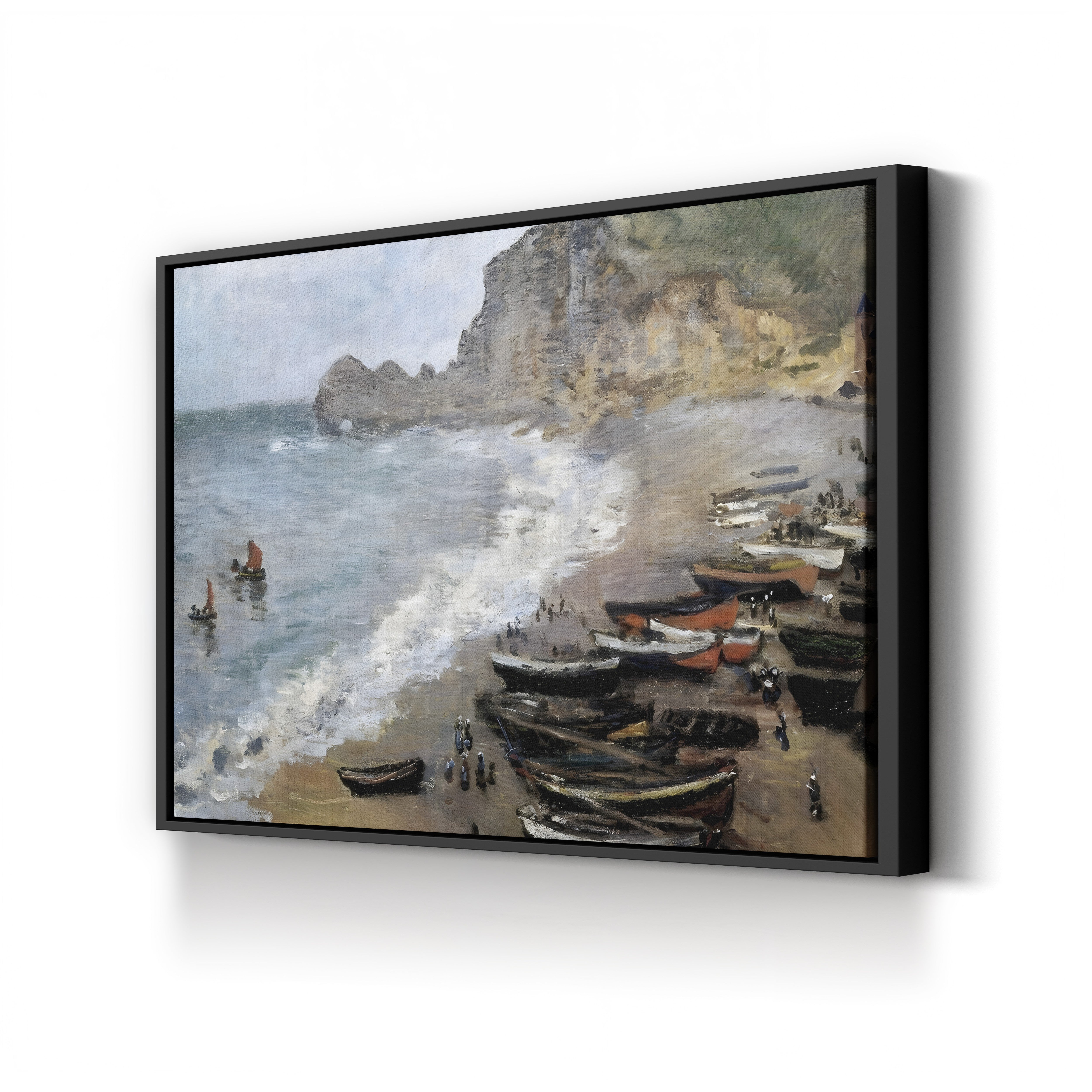 Étretat Beach and the Porte d'Amont – Claude Monet Wall Art | Impressionist Coastal Seascape Print