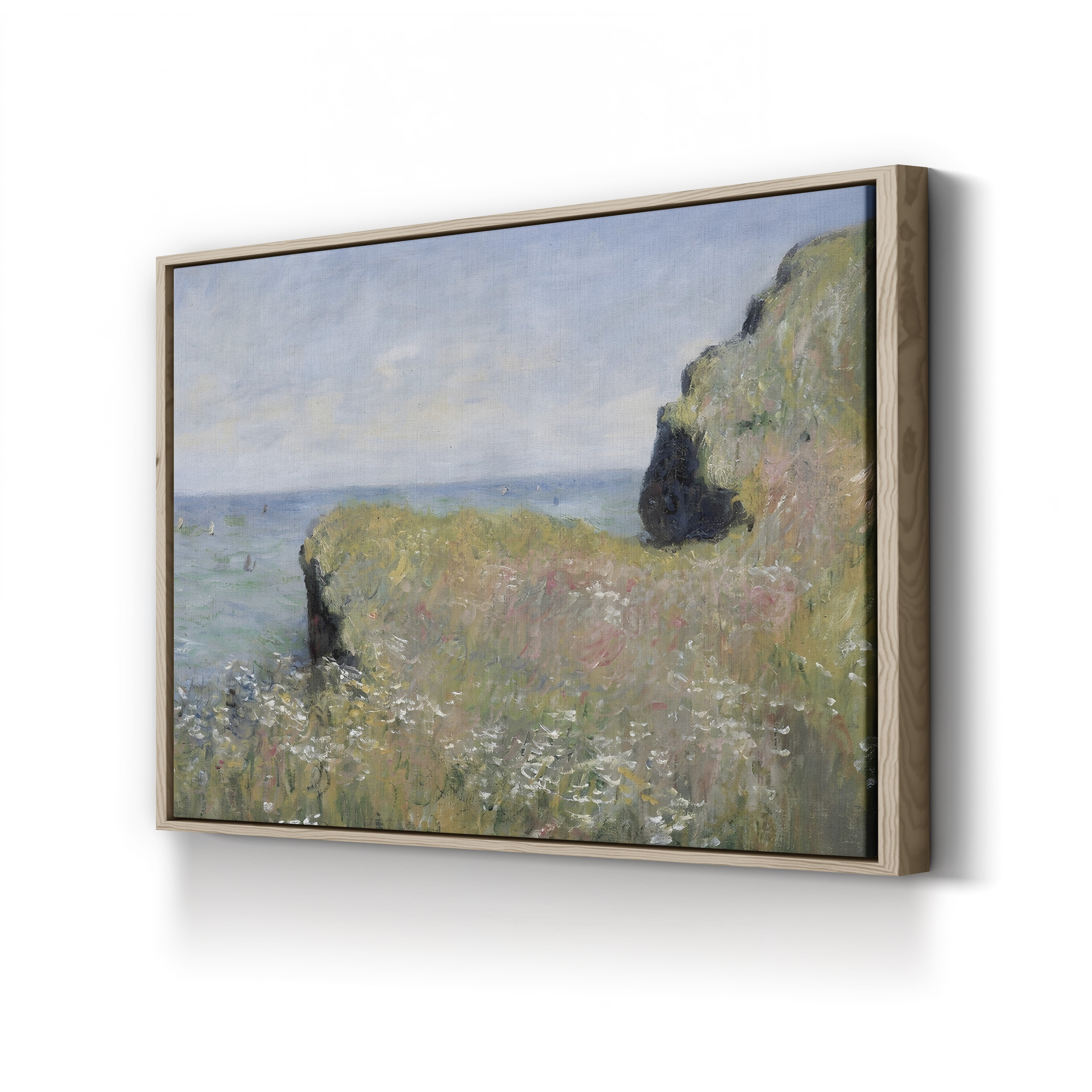 Edge of the Cliff, Pourville, 1882 – Claude Monet Wall Art | Impressionist Normandy Cliff Canvas Print