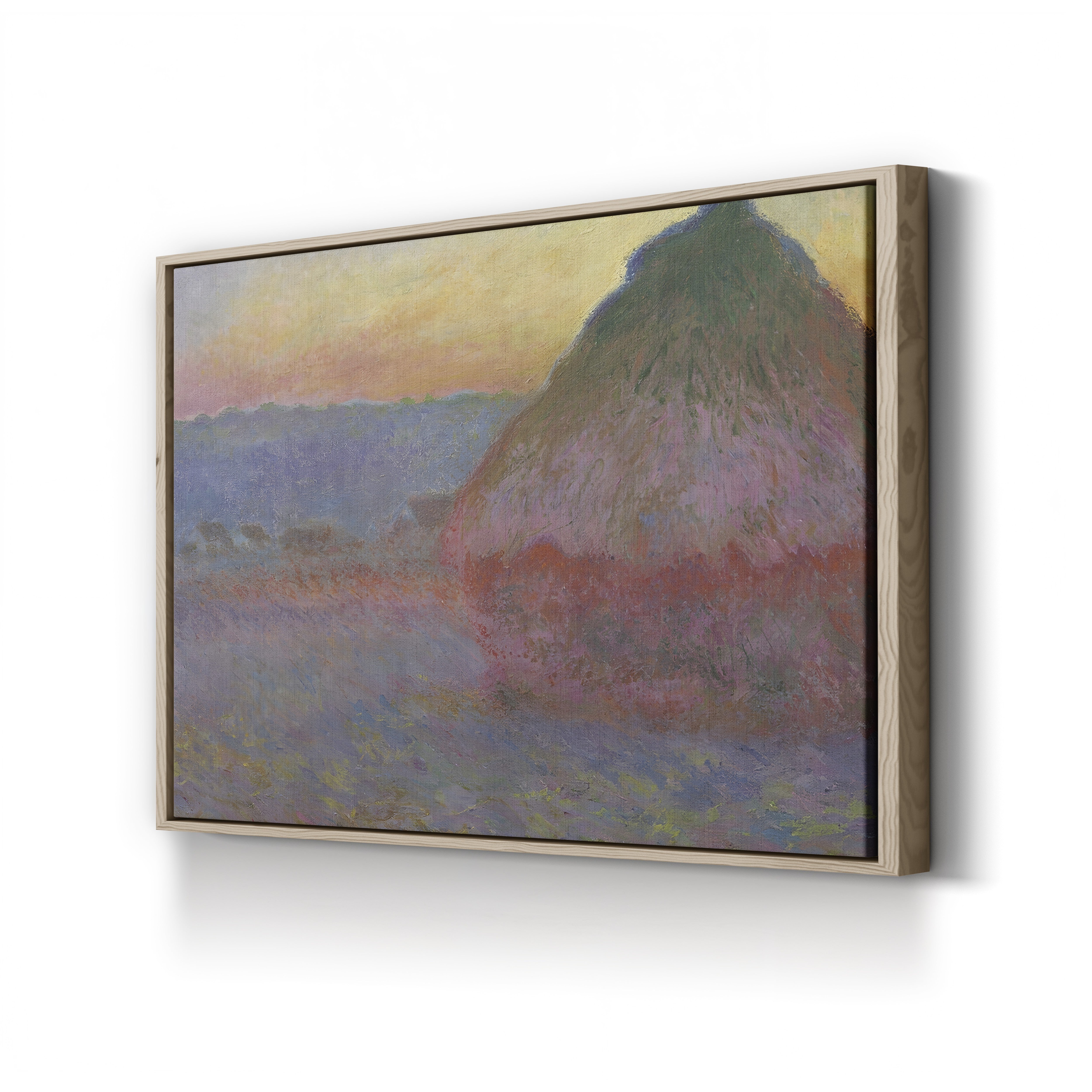 Haystacks, Pink and Blue Impressions, 1891 – Claude Monet Wall Art | Impressionist Series Canvas Print