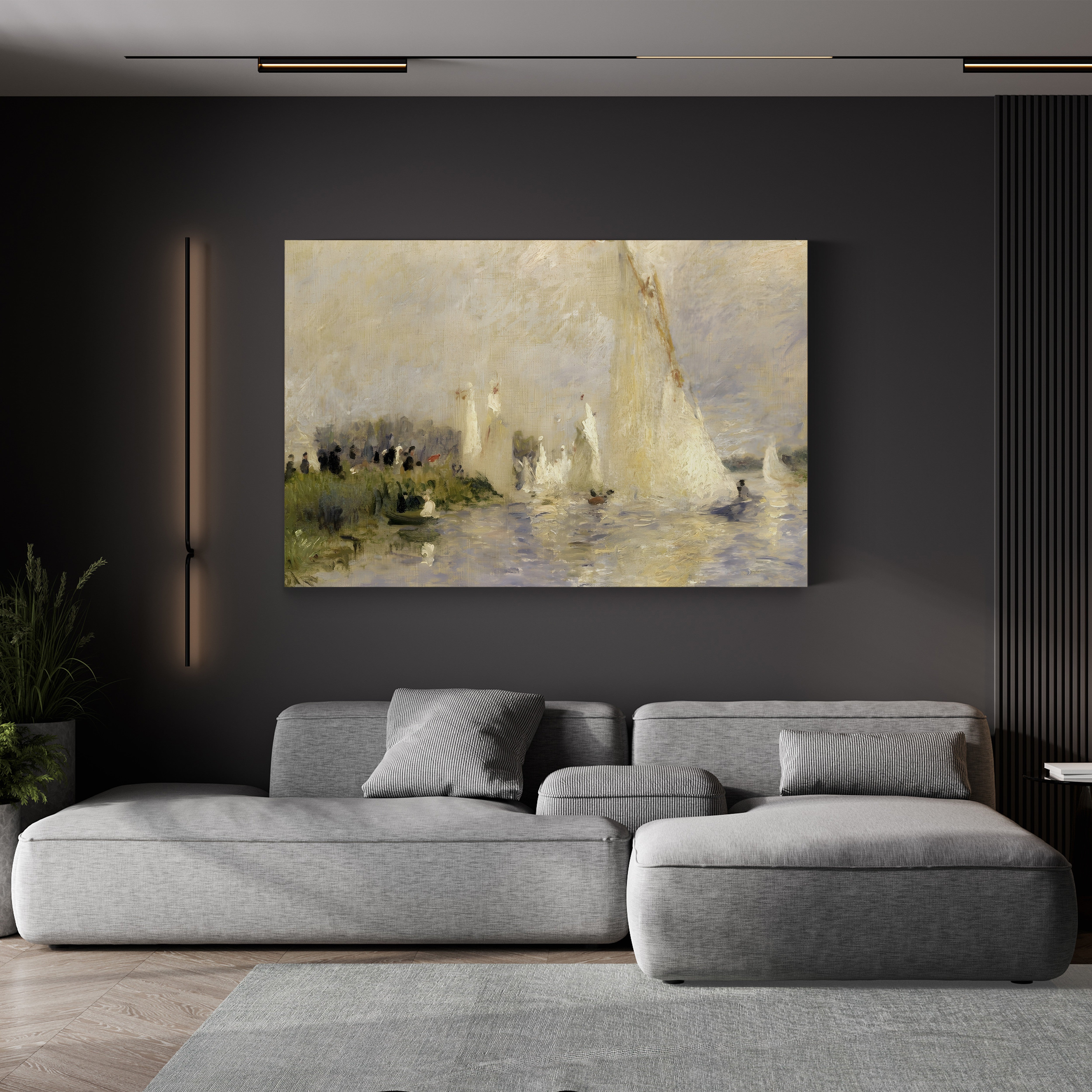 Regatta at Argenteuil – Renoir Wall Art | Impressionist River Canvas