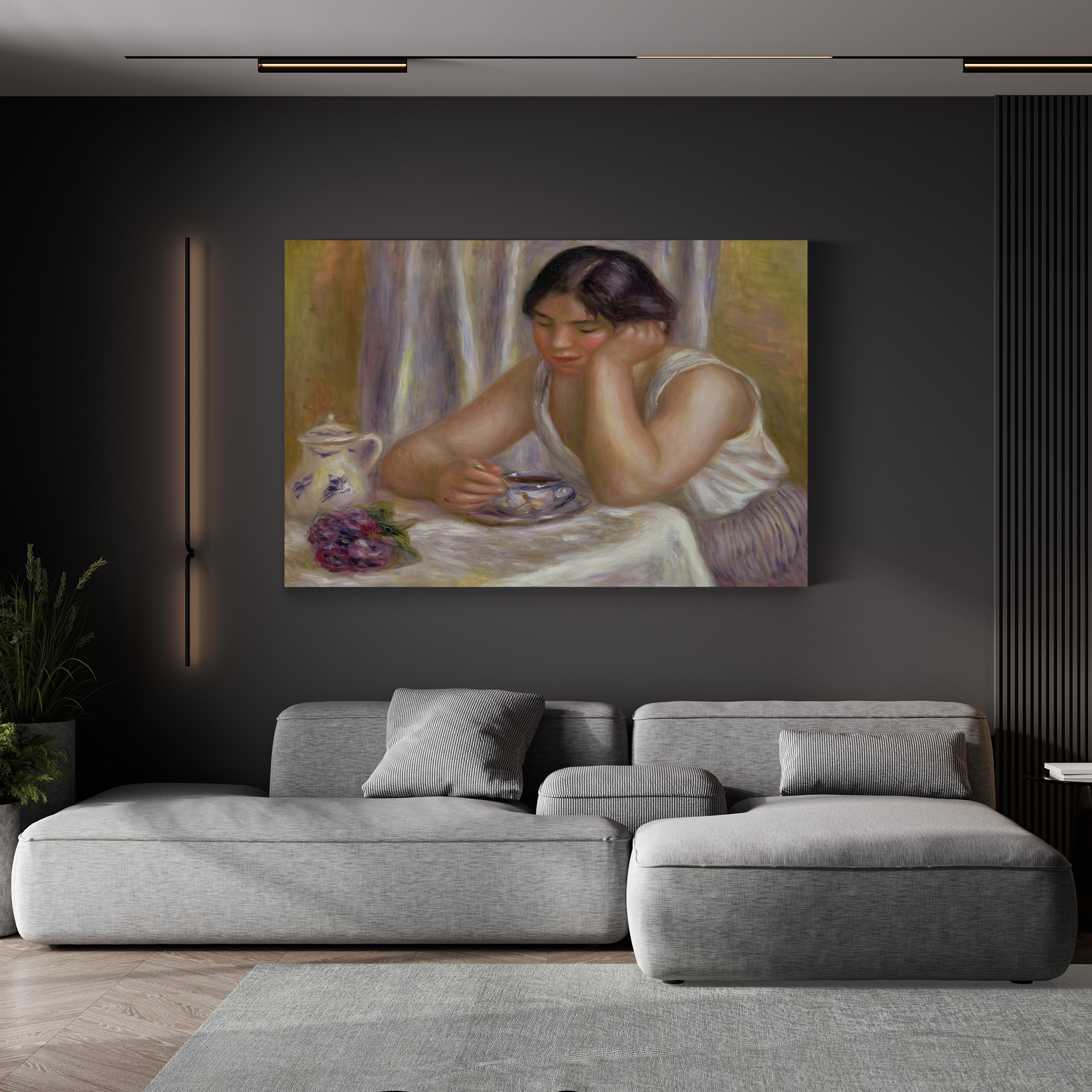 Cup of Chocolate – Pierre-Auguste Renoir Wall Art | Impressionist Figure Canvas Print