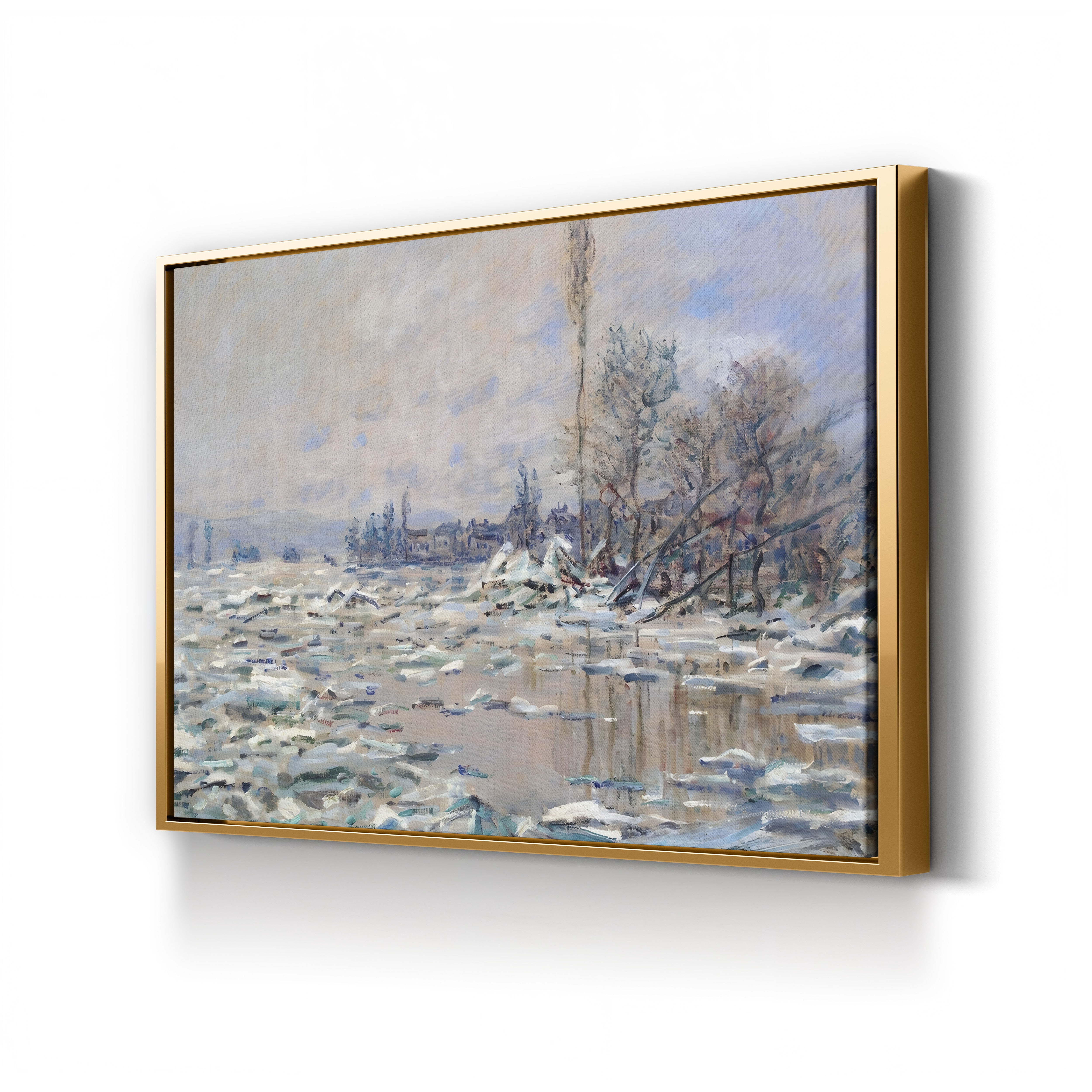 La Débâcle – Claude Monet Wall Art | Impressionist Ice Break River Canvas Print