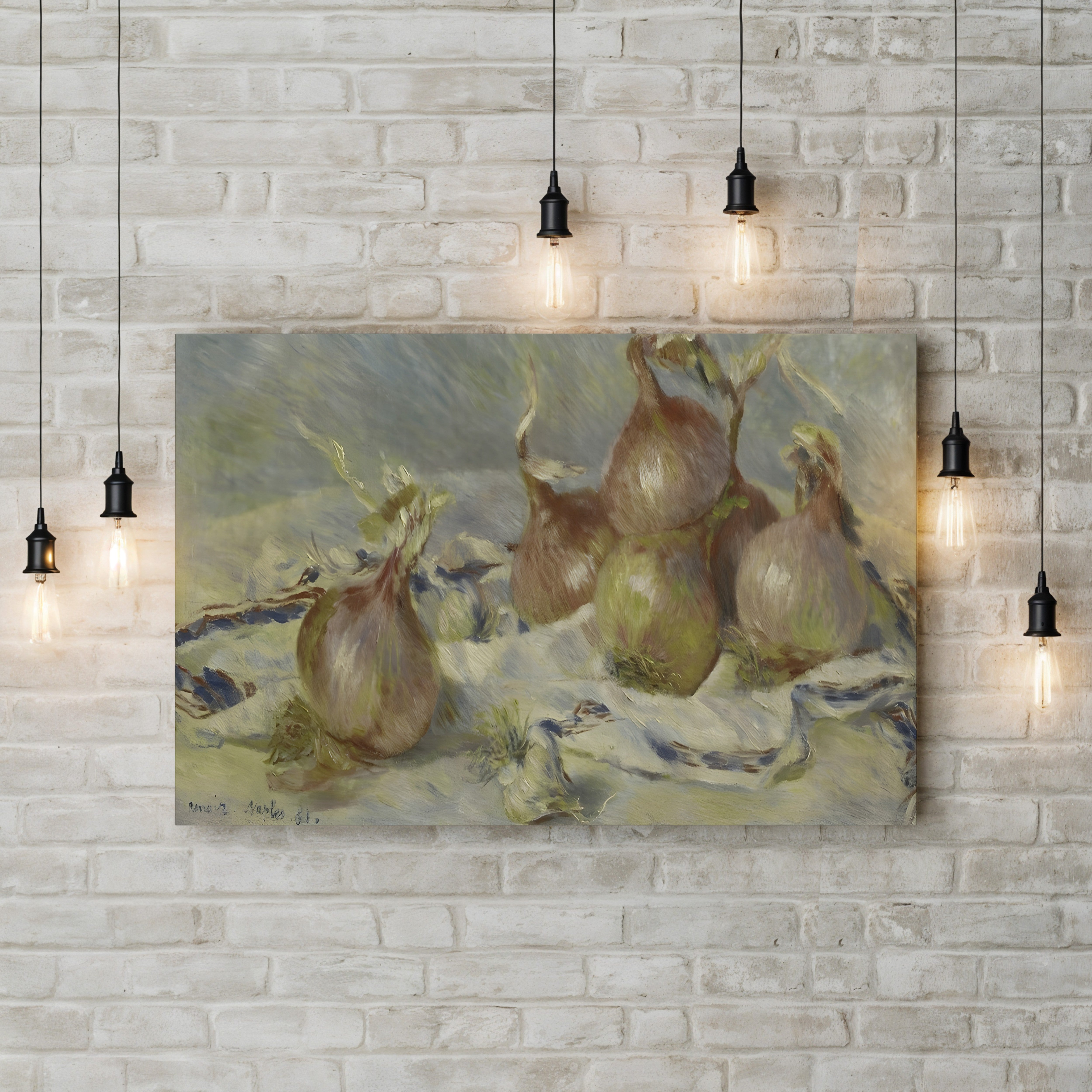 Onions, 1881 – Pierre-Auguste Renoir Wall Art | Impressionist Still Life Canvas Print