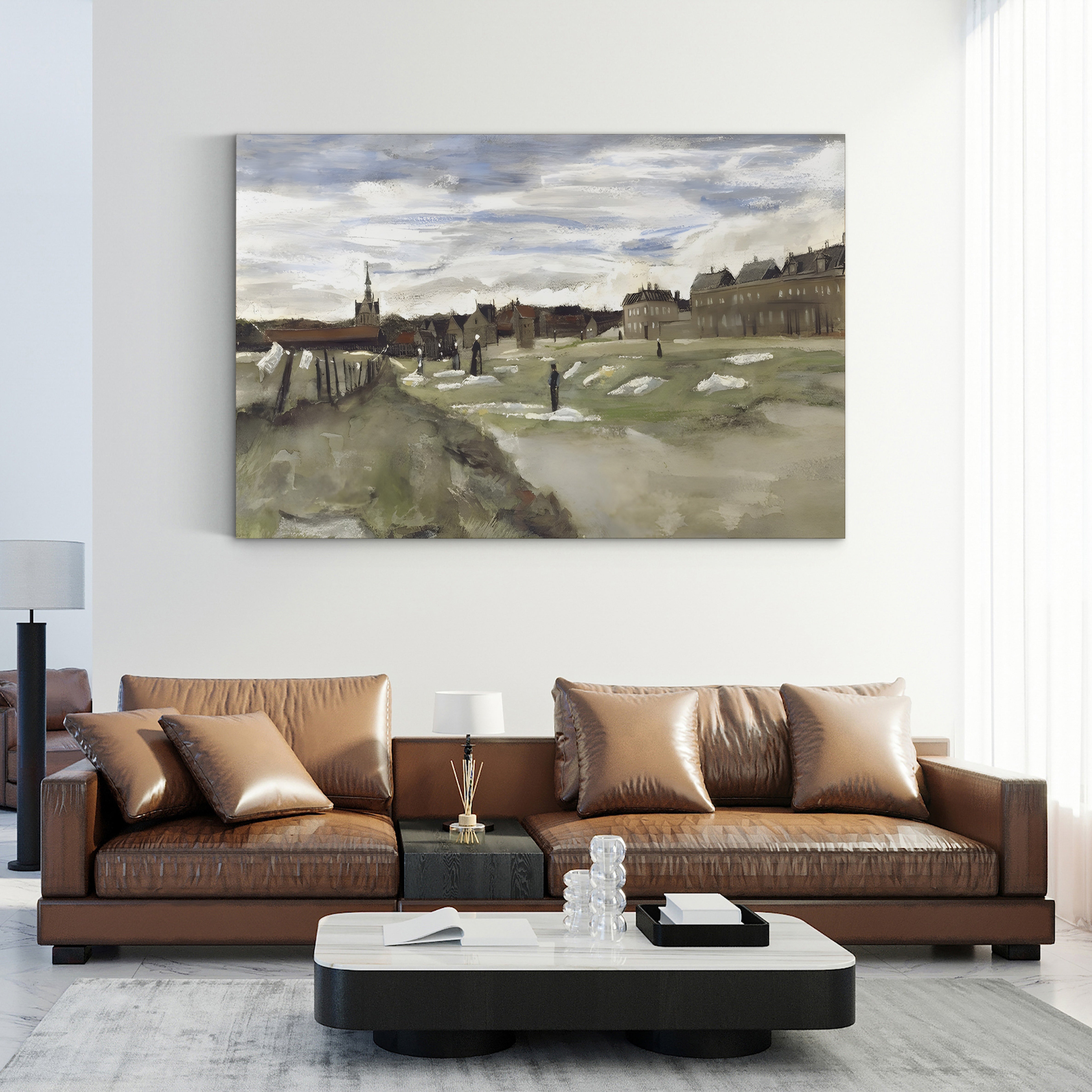 The Bleachery at Scheveningen, 1882 – Vincent van Gogh Wall Art | Early Dutch Landscape Canvas Print