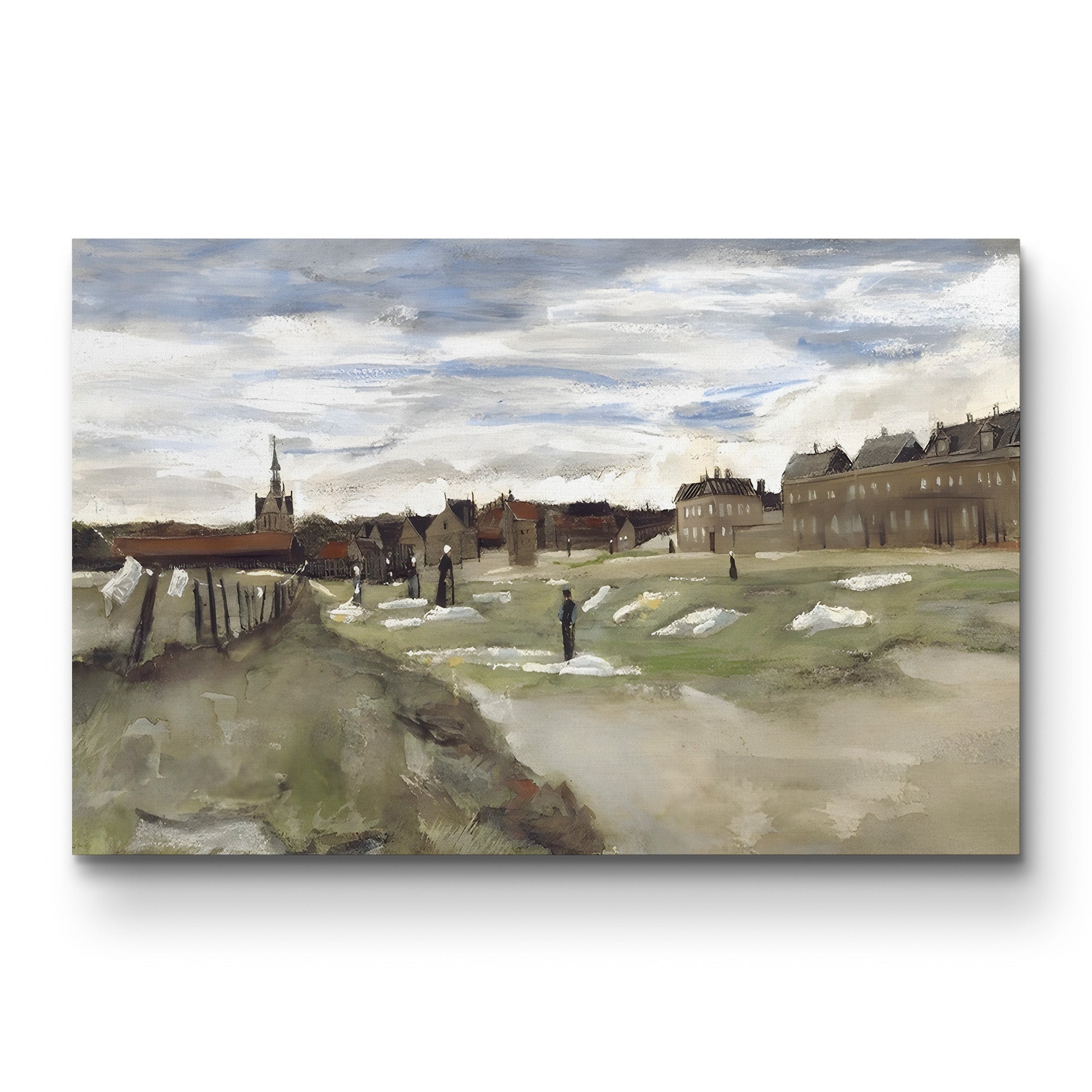 The Bleachery at Scheveningen, 1882 – Vincent van Gogh Wall Art | Early Dutch Landscape Canvas Print
