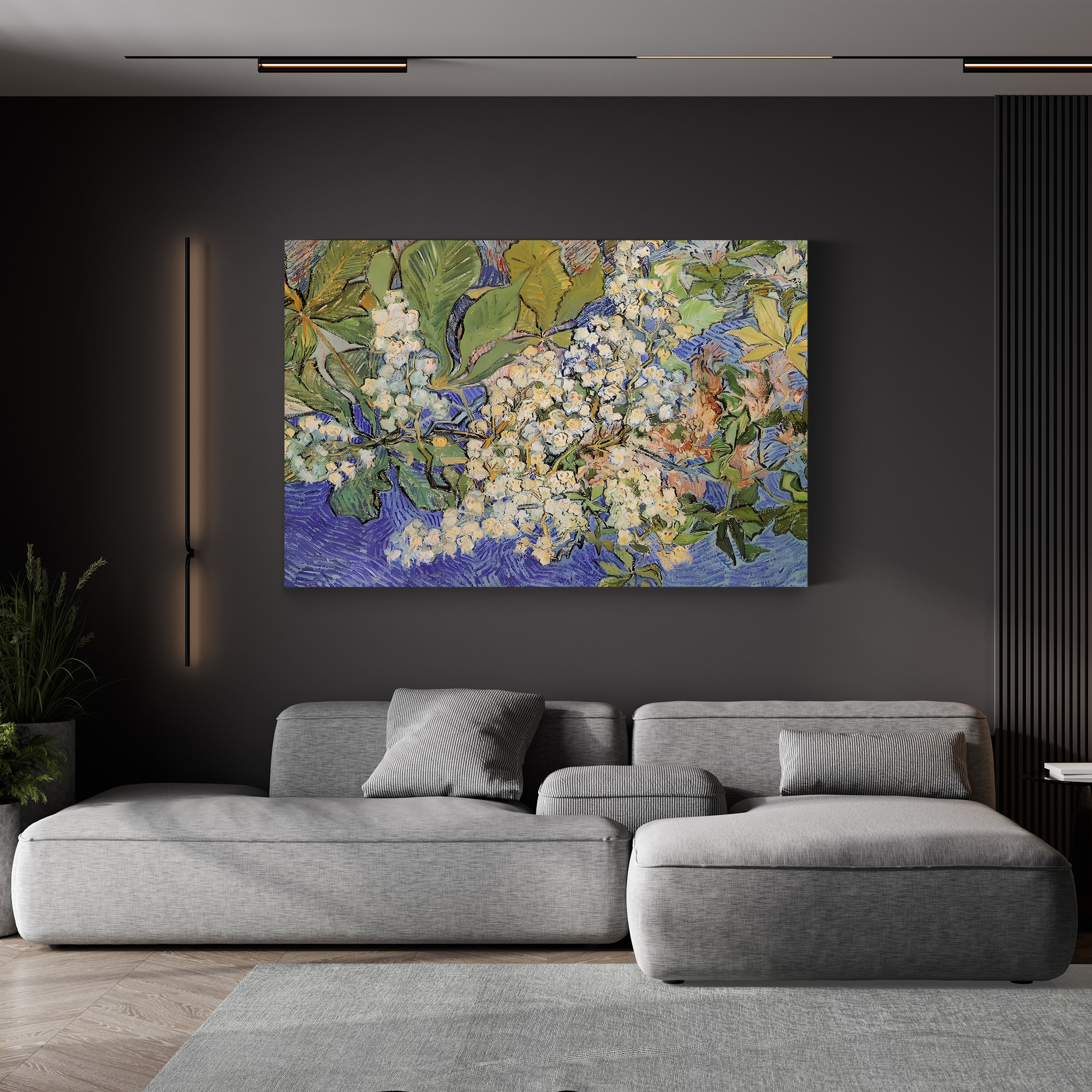 Blossoming Chestnut Branches, 1890 – Vincent van Gogh Wall Art | Post-Impressionist Floral Canvas Print