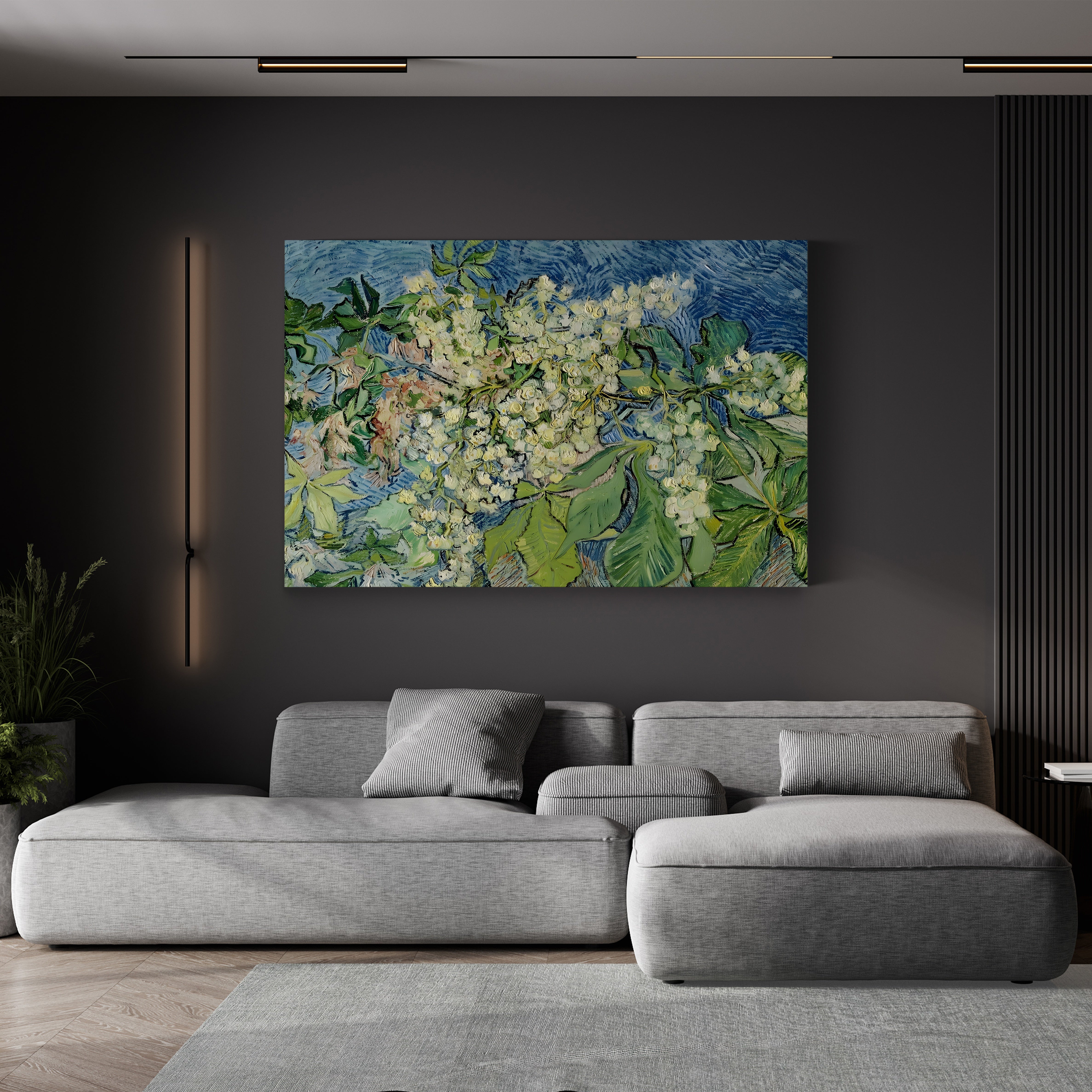 Blossoming Chestnut Branches – Vincent van Gogh Wall Art | Post-Impressionist Floral Canvas Print