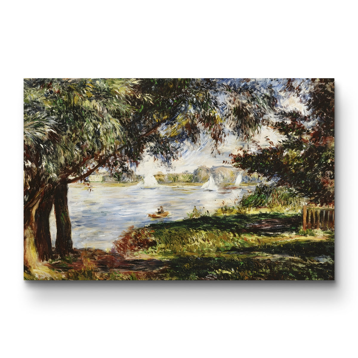 Bougival, c. 1888 by Pierre-Auguste Renoir canvas print, Standard unframed, front view