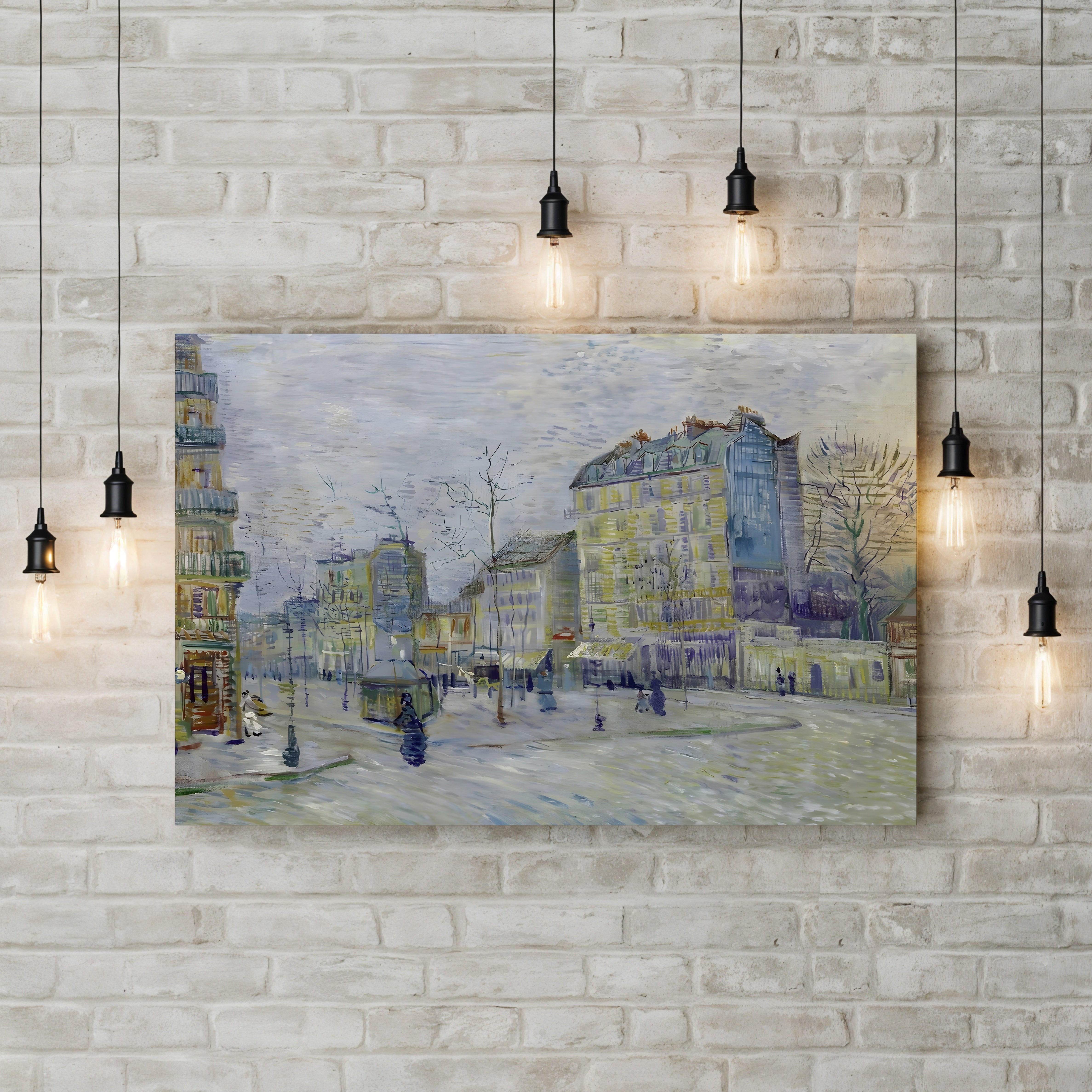 Boulevard de Clichy, 1887 – Vincent van Gogh Wall Art | Impressionist Paris Street Canvas Print
