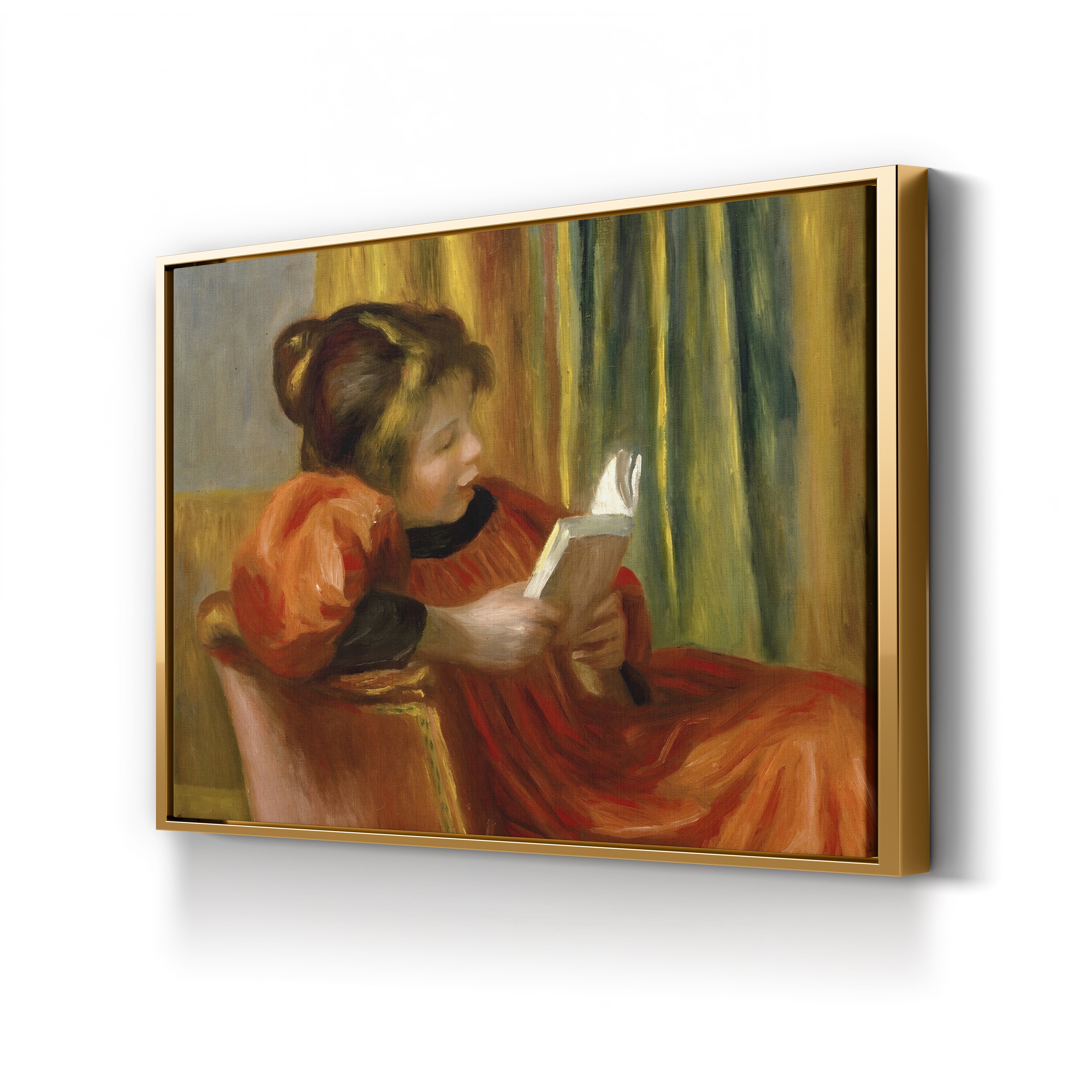 Girl Reading, 1890 – Pierre-Auguste Renoir Wall Art | Impressionist Figure Canvas Print