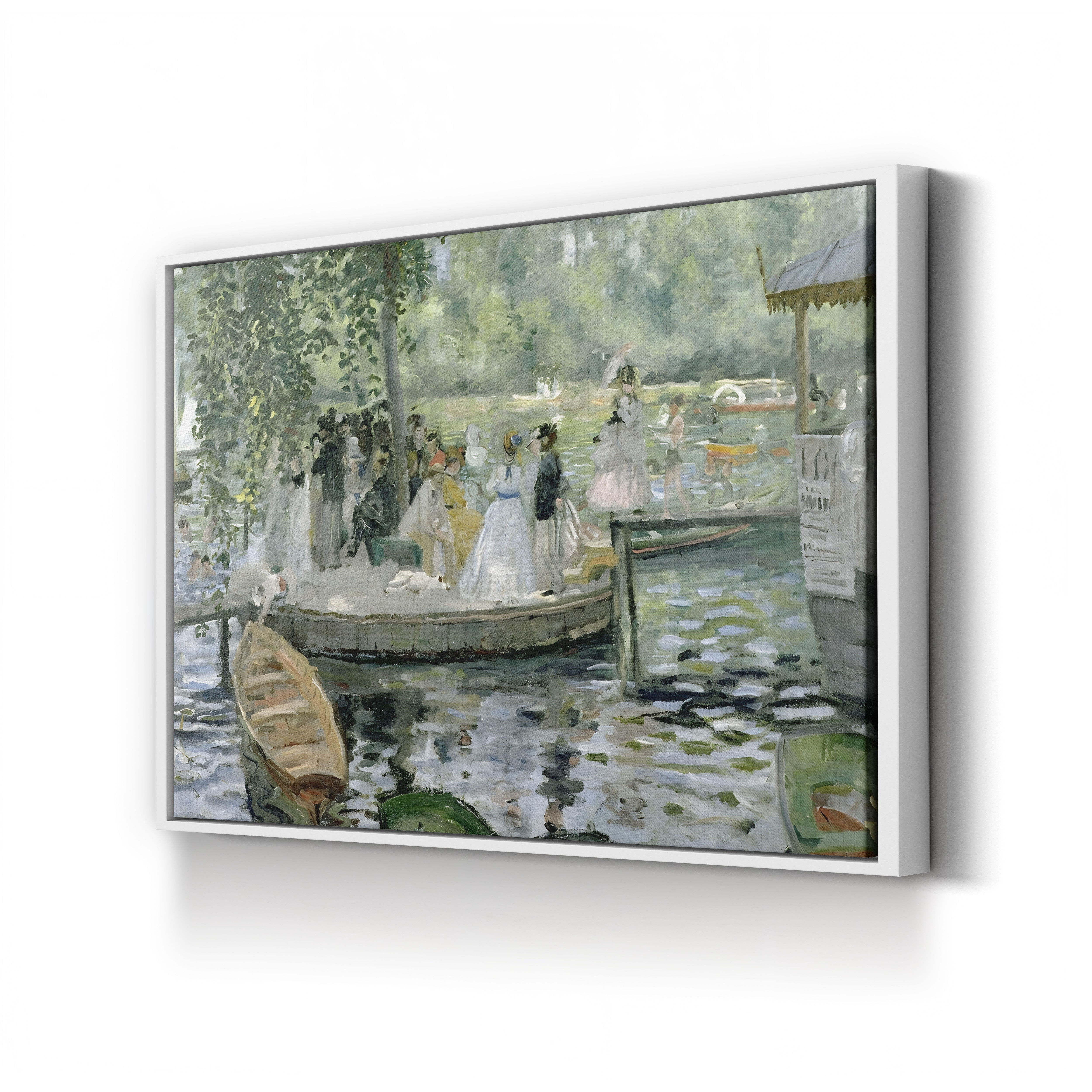 La Grenouillère, 1869 – Pierre-Auguste Renoir Wall Art | Impressionist River Canvas Print