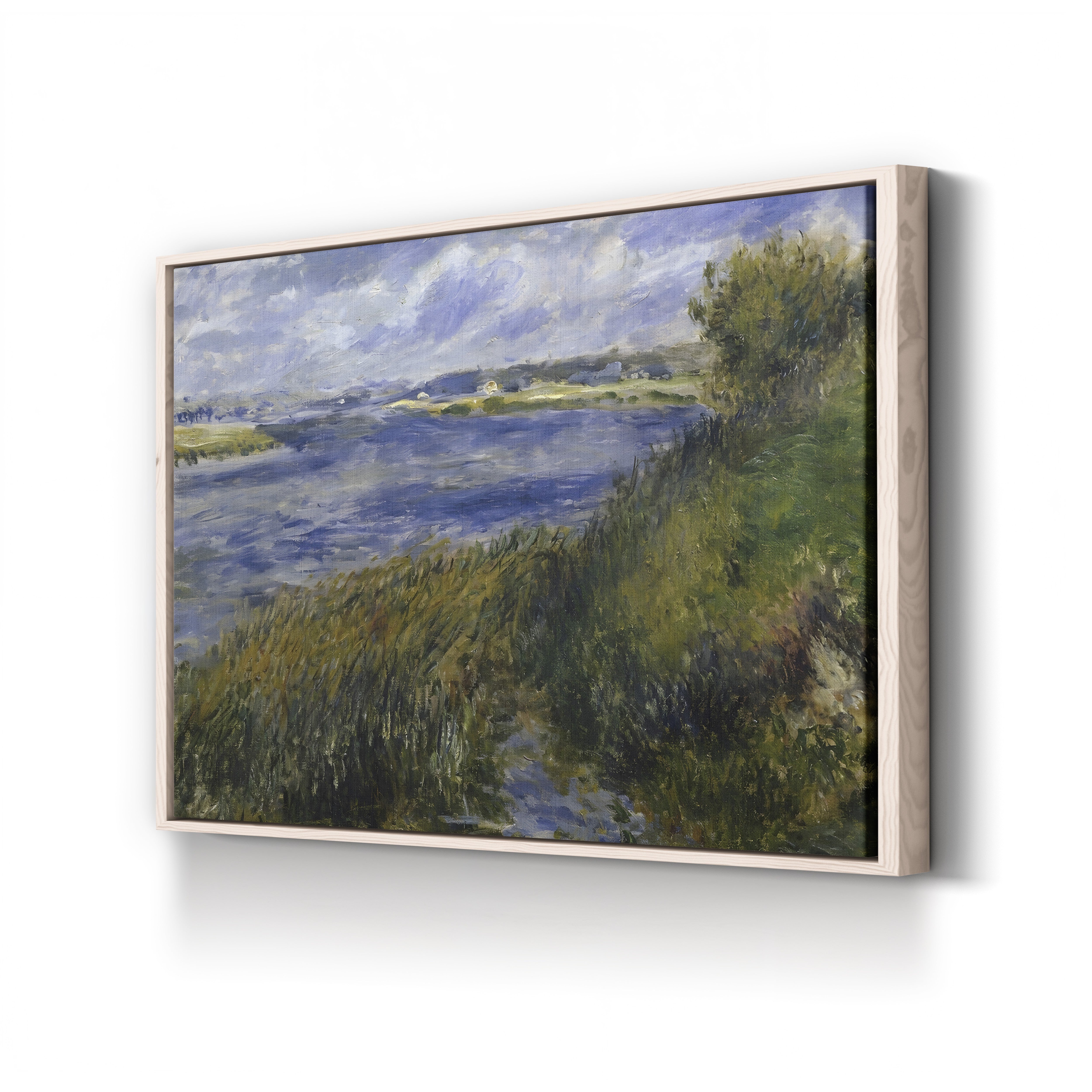 The Banks of the Seine, Champrosay – Pierre-Auguste Renoir Wall Art | Impressionist River Canvas Print