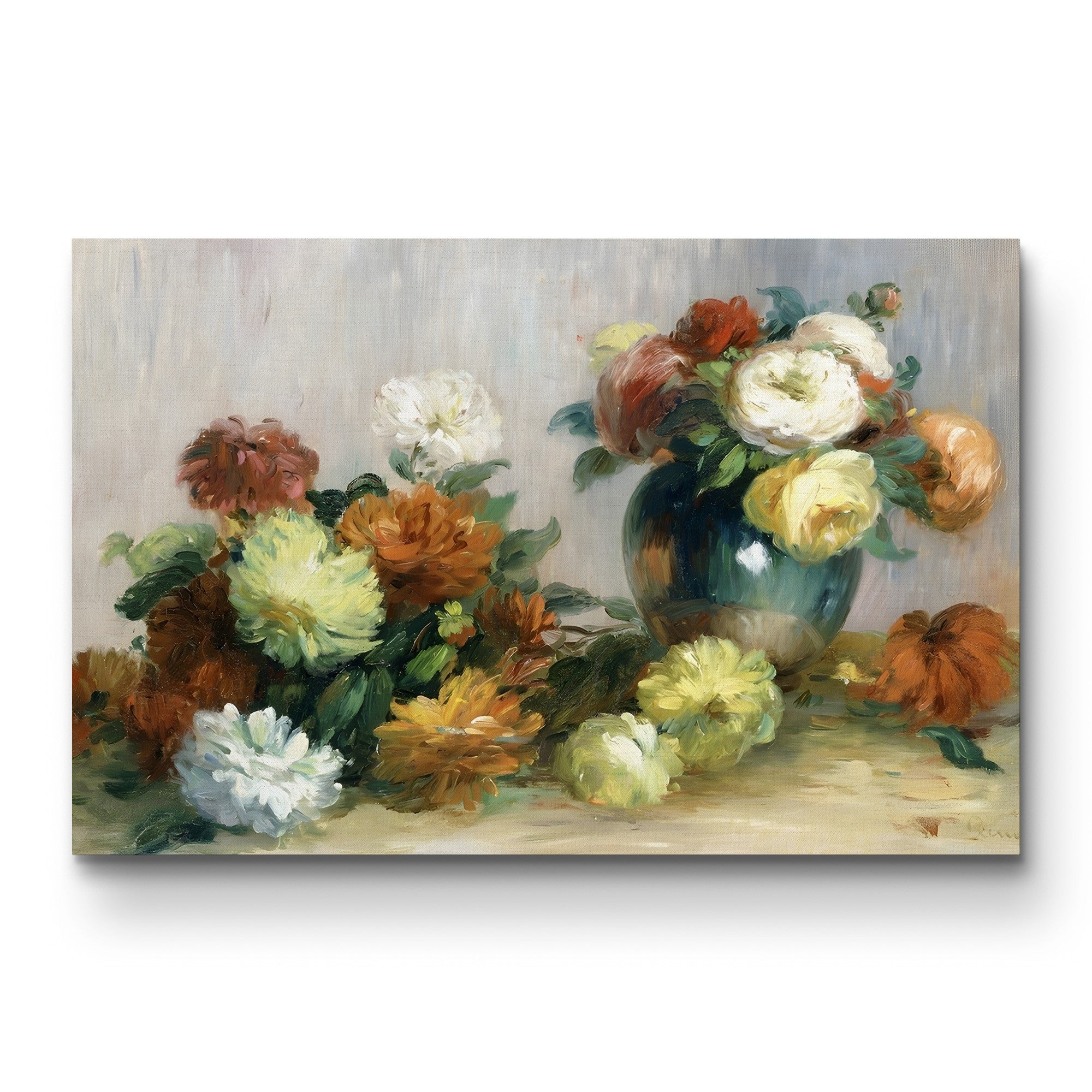 Flower Wreaths, 1880 – Pierre-Auguste Renoir Wall Art | Impressionist Floral Canvas Print