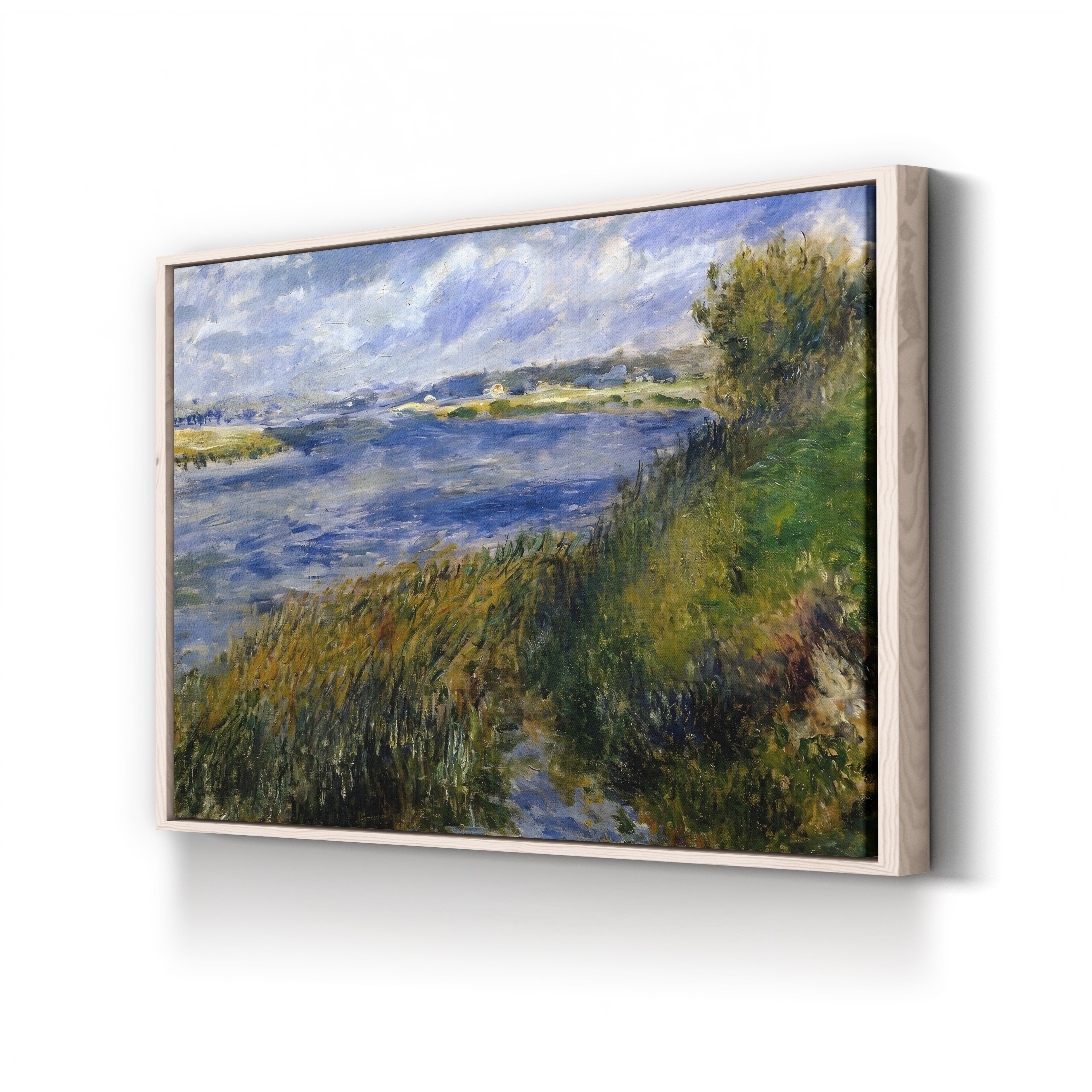 Banks of the Seine at Champrosay, 1876 – Pierre-Auguste Renoir Wall Art | Impressionist Landscape Canvas Print