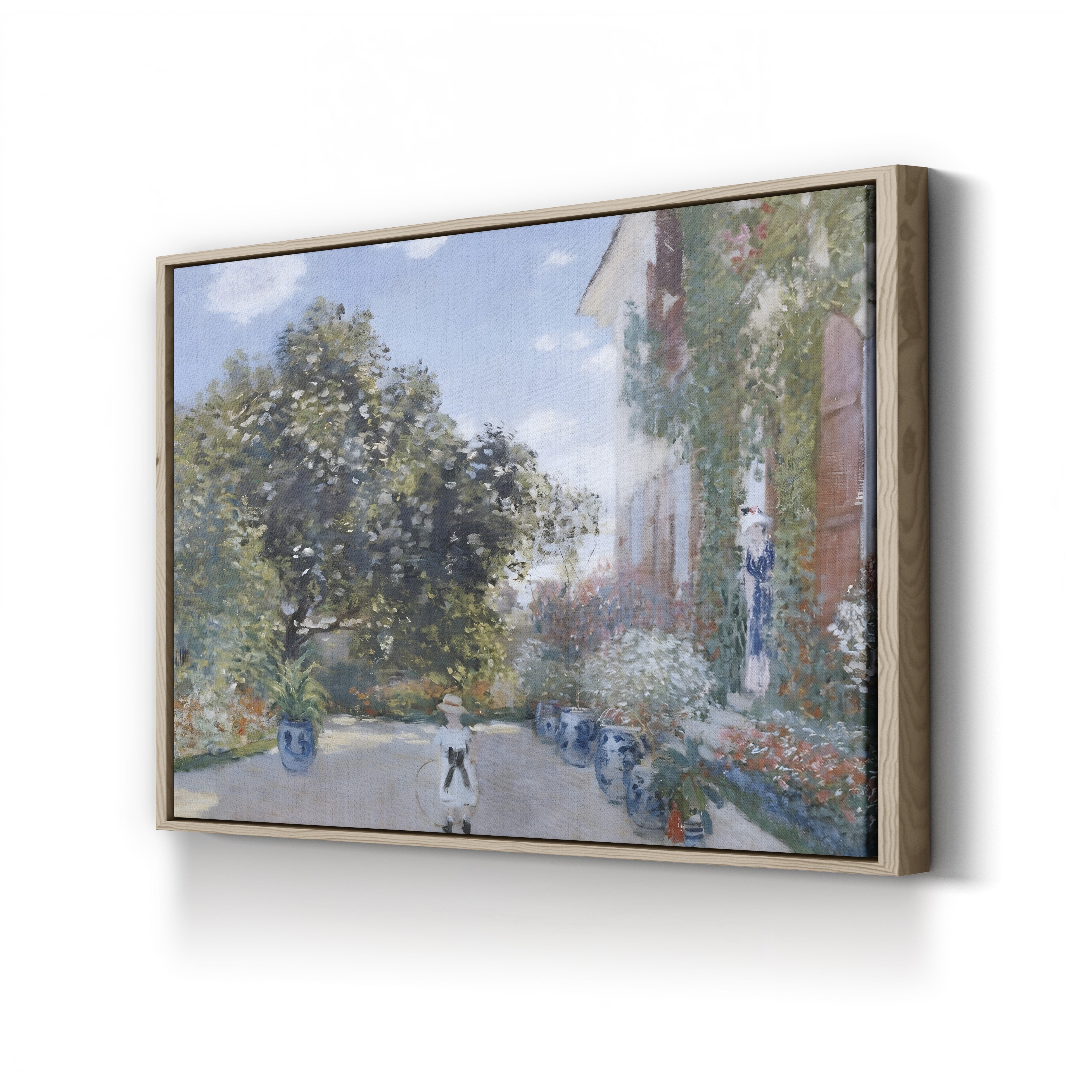 The Garden of the Artist at Argenteuil – Claude Monet Wall Art | Impressionist Garden Canvas Print