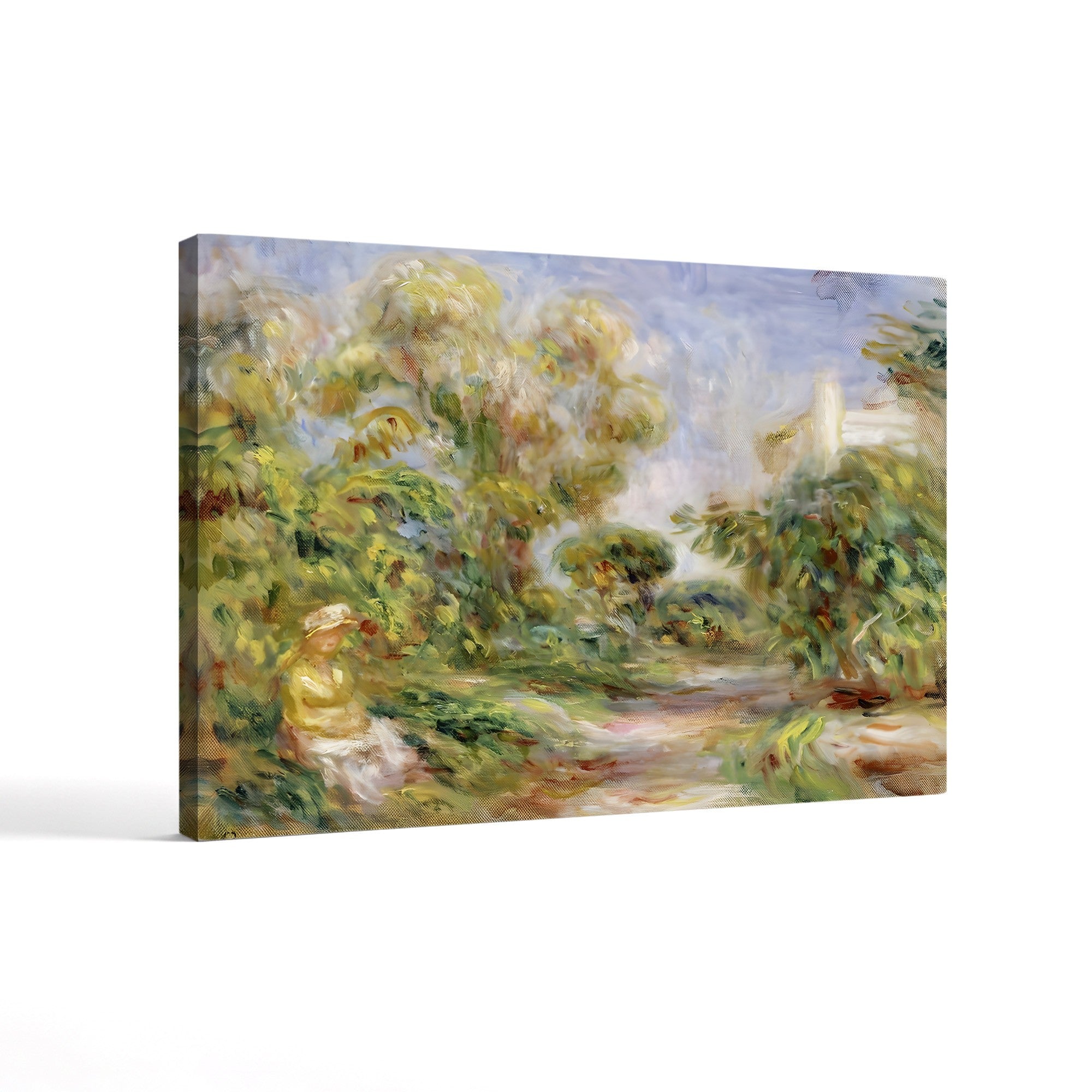 Woman in a Landscape, 1918 – Pierre-Auguste Renoir Wall Art | Late Impressionist Canvas Print