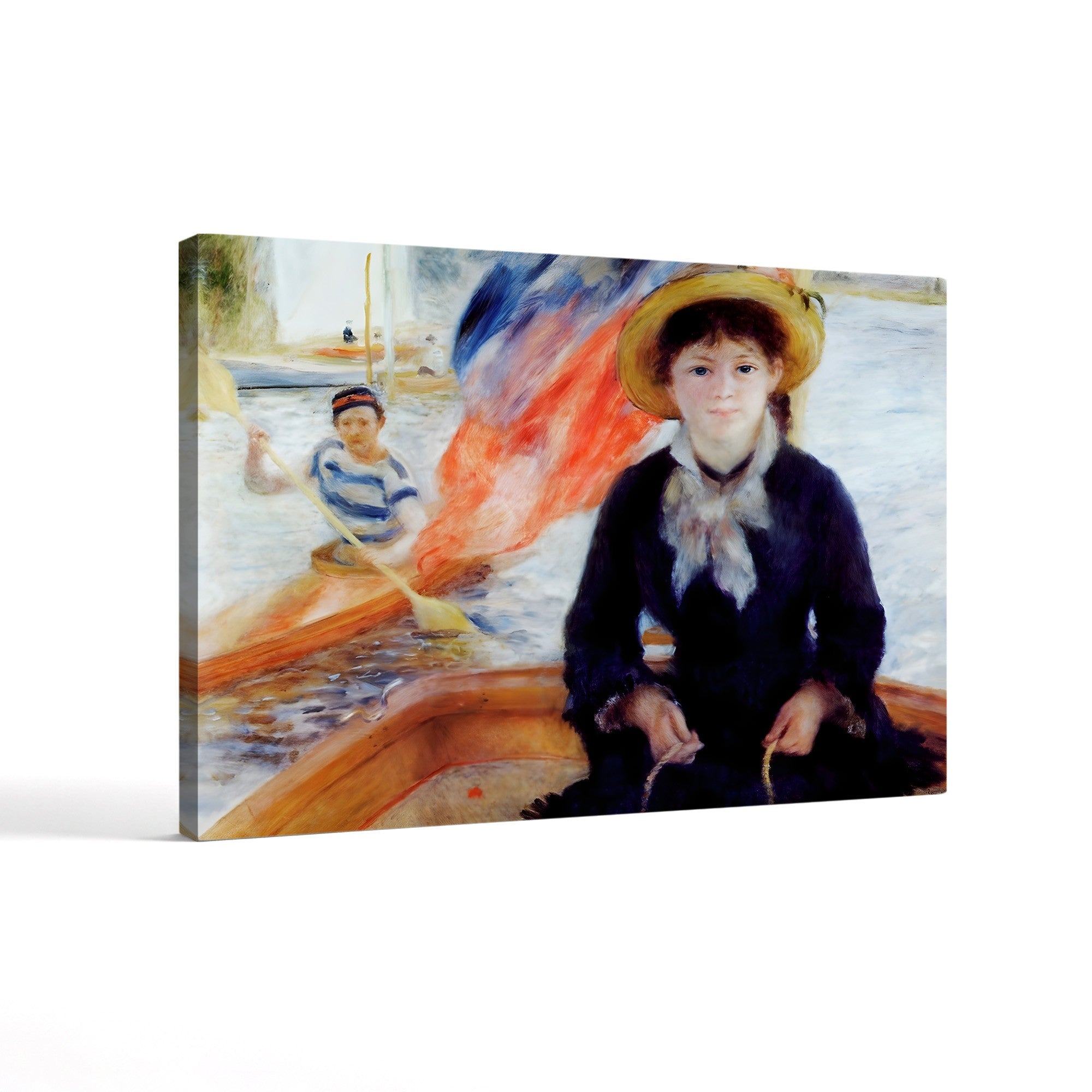 In a Dinghy – Pierre-Auguste Renoir Wall Art | Impressionist River Canvas Print