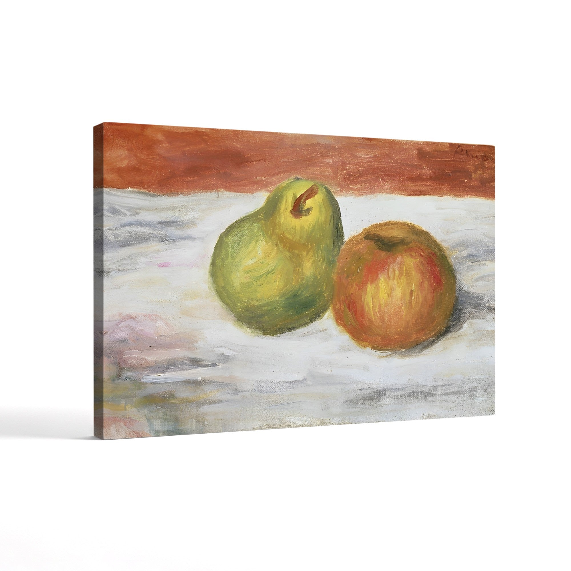 Apple and Pear, 1909 – Pierre-Auguste Renoir Wall Art | Impressionist Still Life Canvas Print