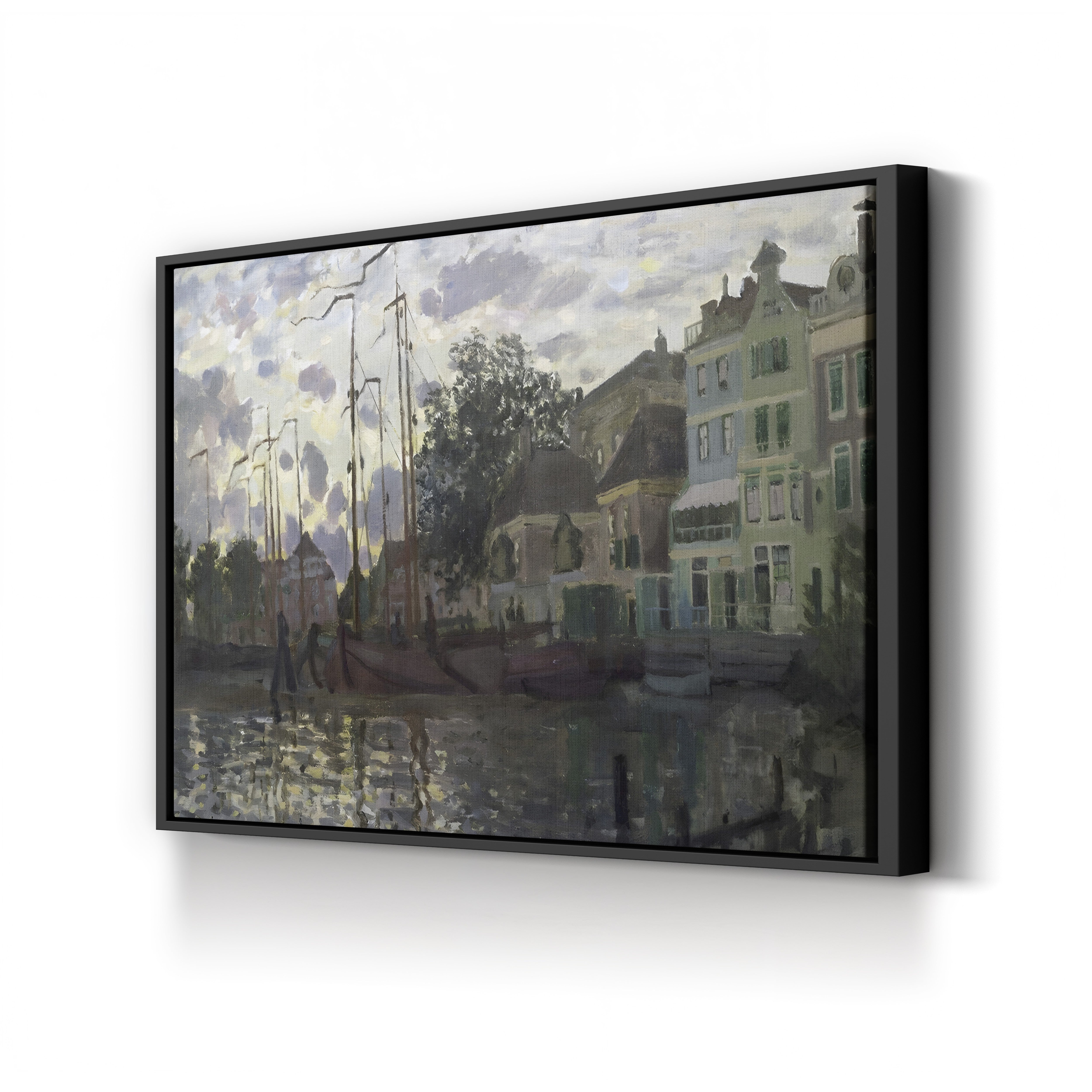 The Dam at Zaandam, Evening (Le Dam à Zaandam, le soir), 1871 by Claude Monet