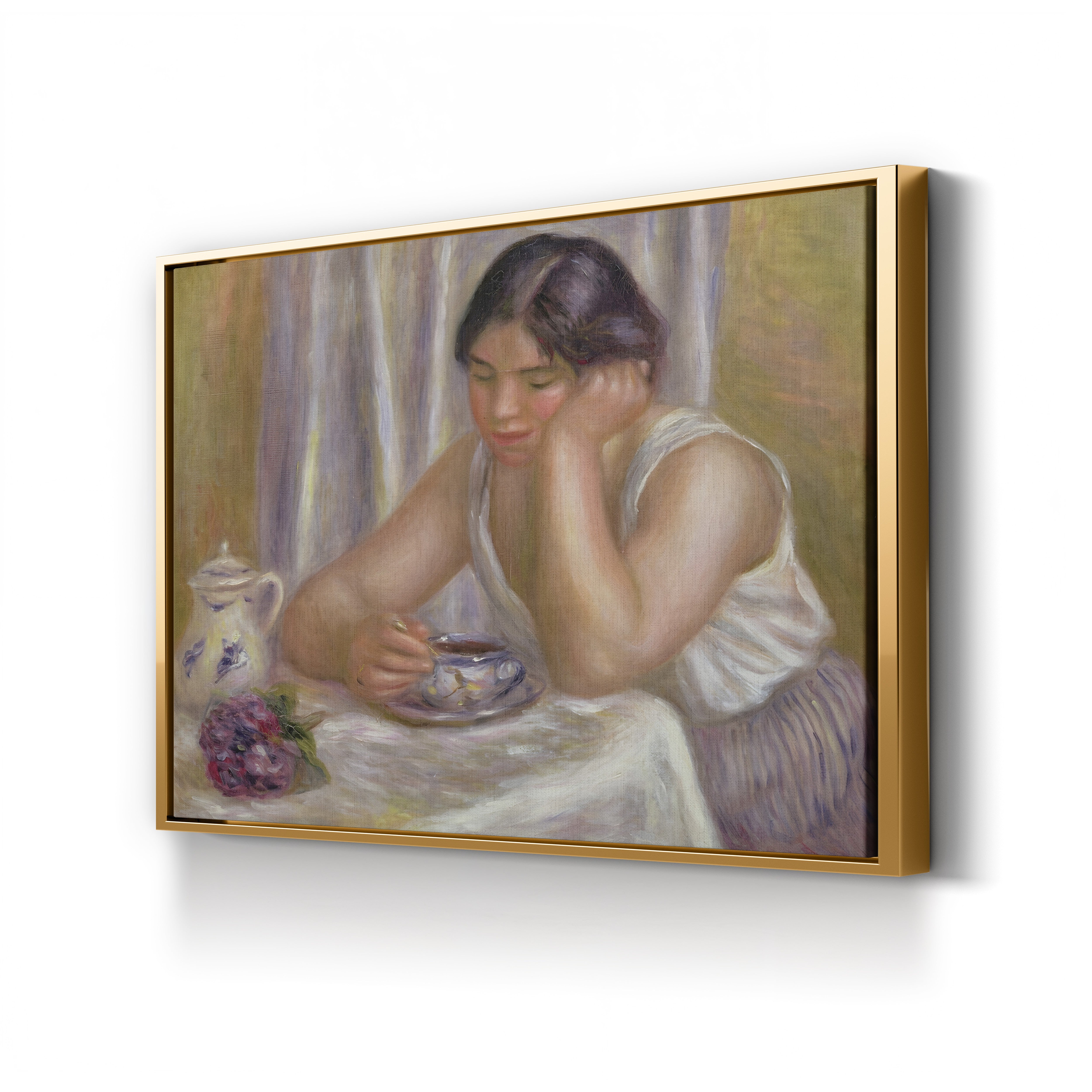 Cup of Chocolate – Pierre-Auguste Renoir Wall Art | Impressionist Figure Canvas Print