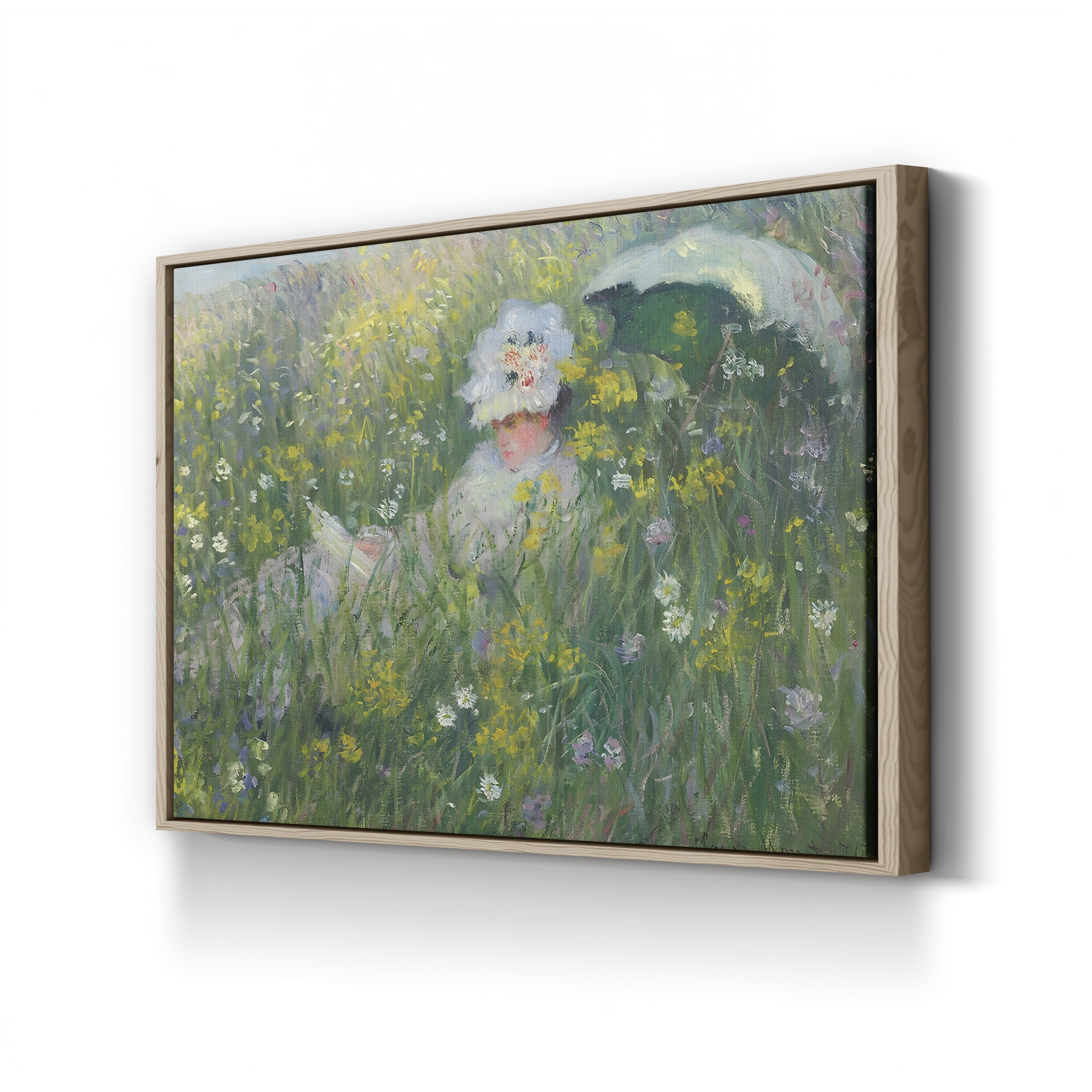 In the Meadow (Dans la Prairie), 1876 – Claude Monet Wall Art | Impressionist Summer Landscape Canvas Print