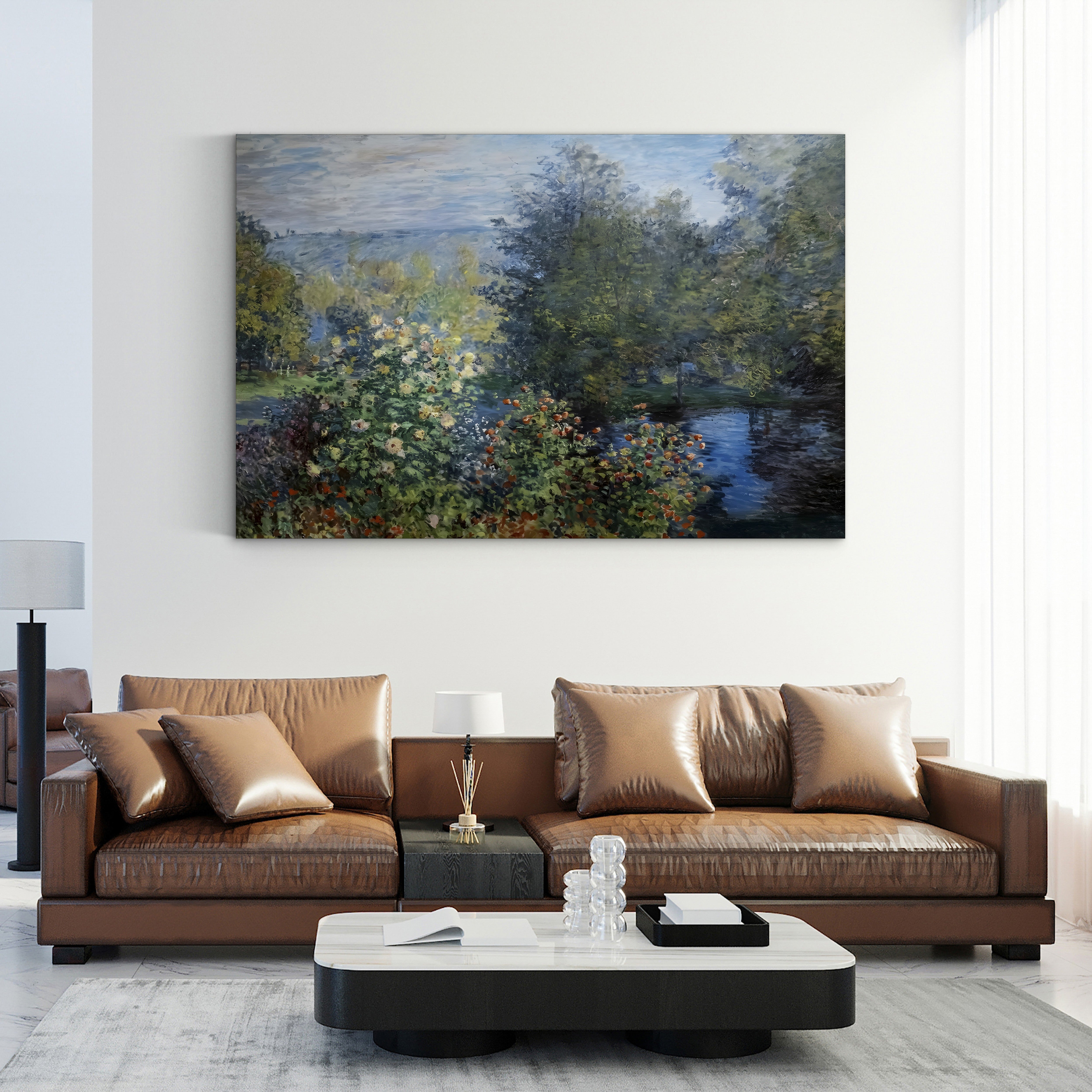 Corner of the Garden at Montgeron, 1876 – Claude Monet Wall Art | Impressionist Garden Canvas Print