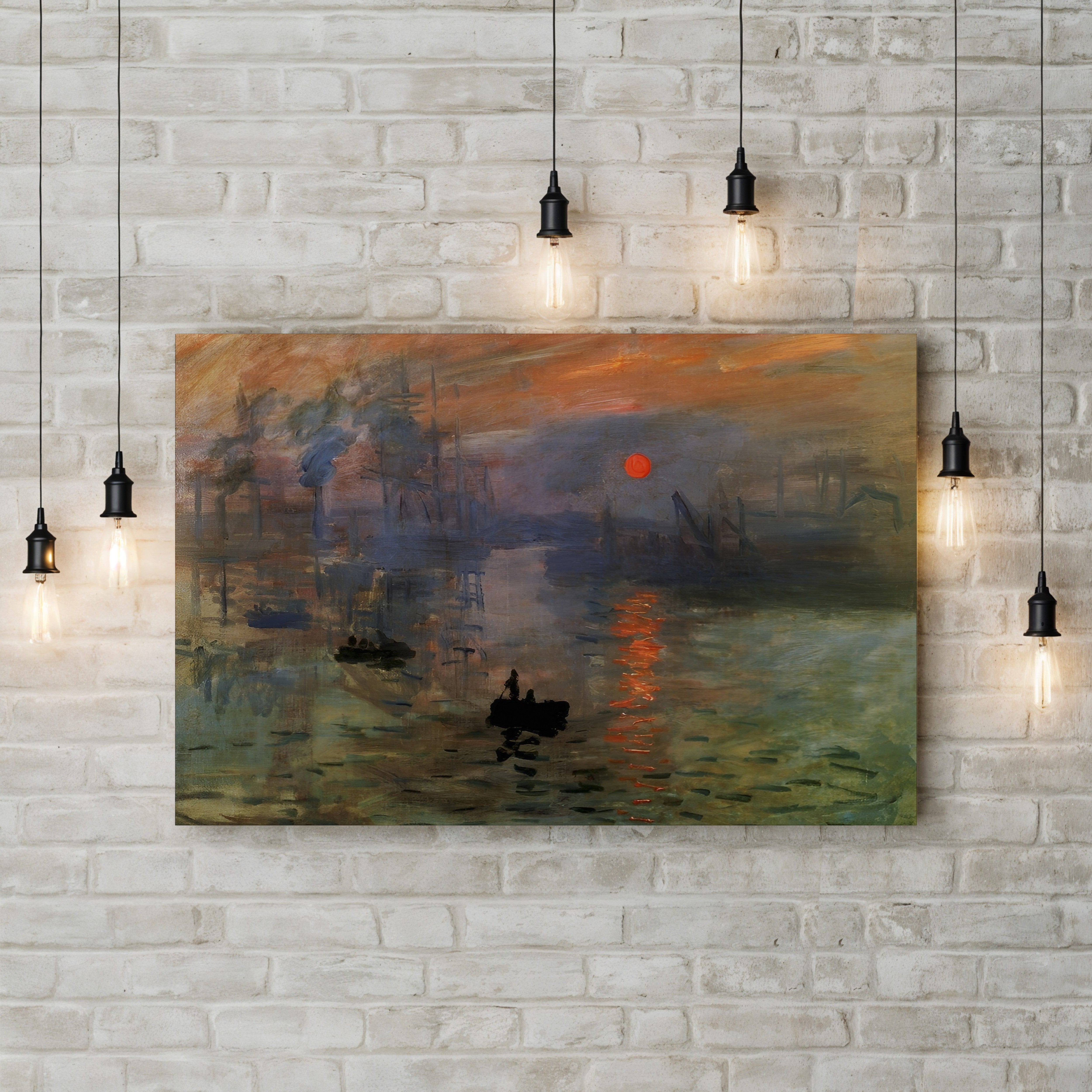 Impression, Sunrise – Claude Monet Wall Art | Foundational Impressionist Harbour Canvas Print