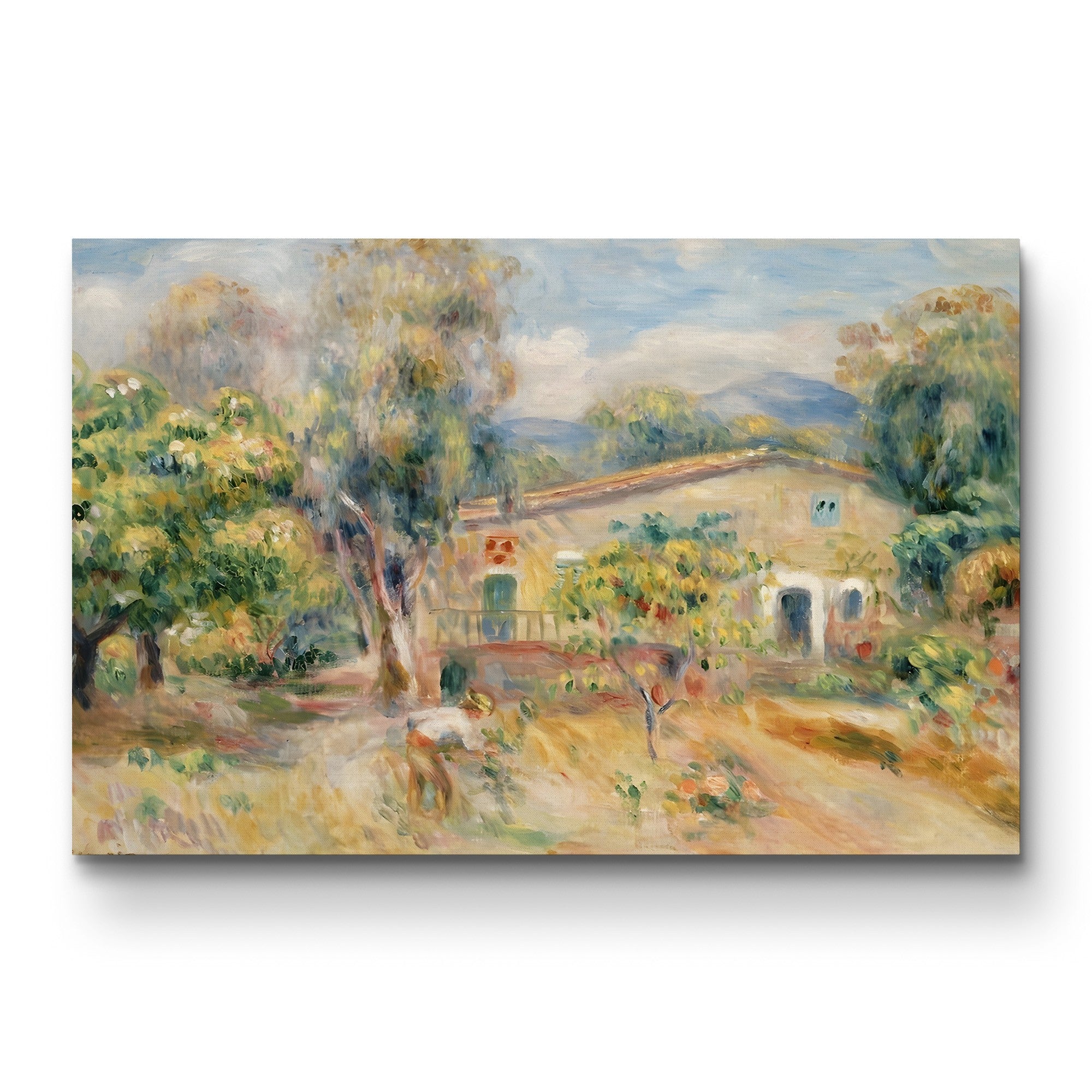 Collettes Farmhouse, Cagnes, 1910 – Pierre-Auguste Renoir Wall Art | Late Impressionist Landscape Canvas Print
