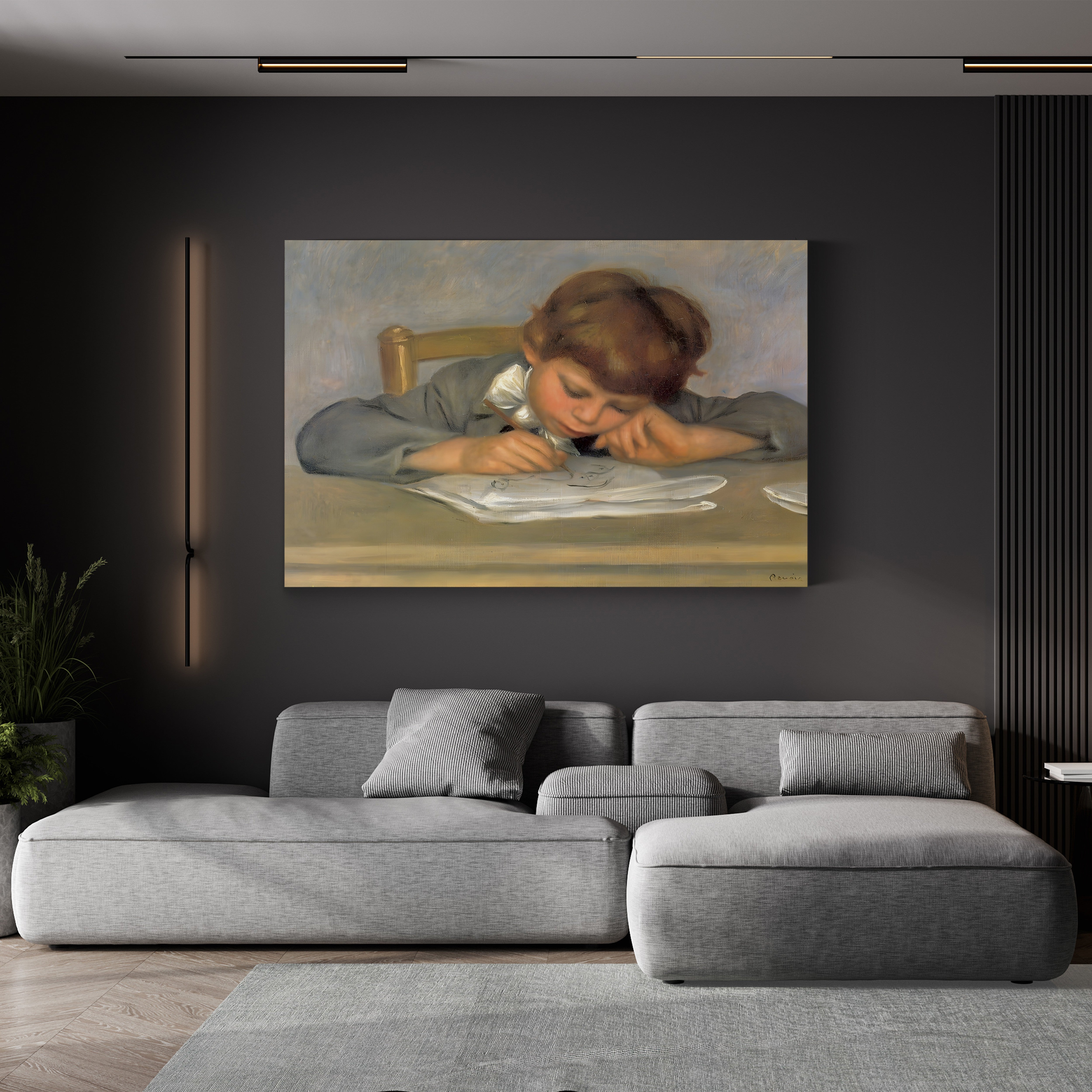 The Artist's Son Jean Drawing – Pierre-Auguste Renoir Wall Art | Impressionist Portrait Canvas Print