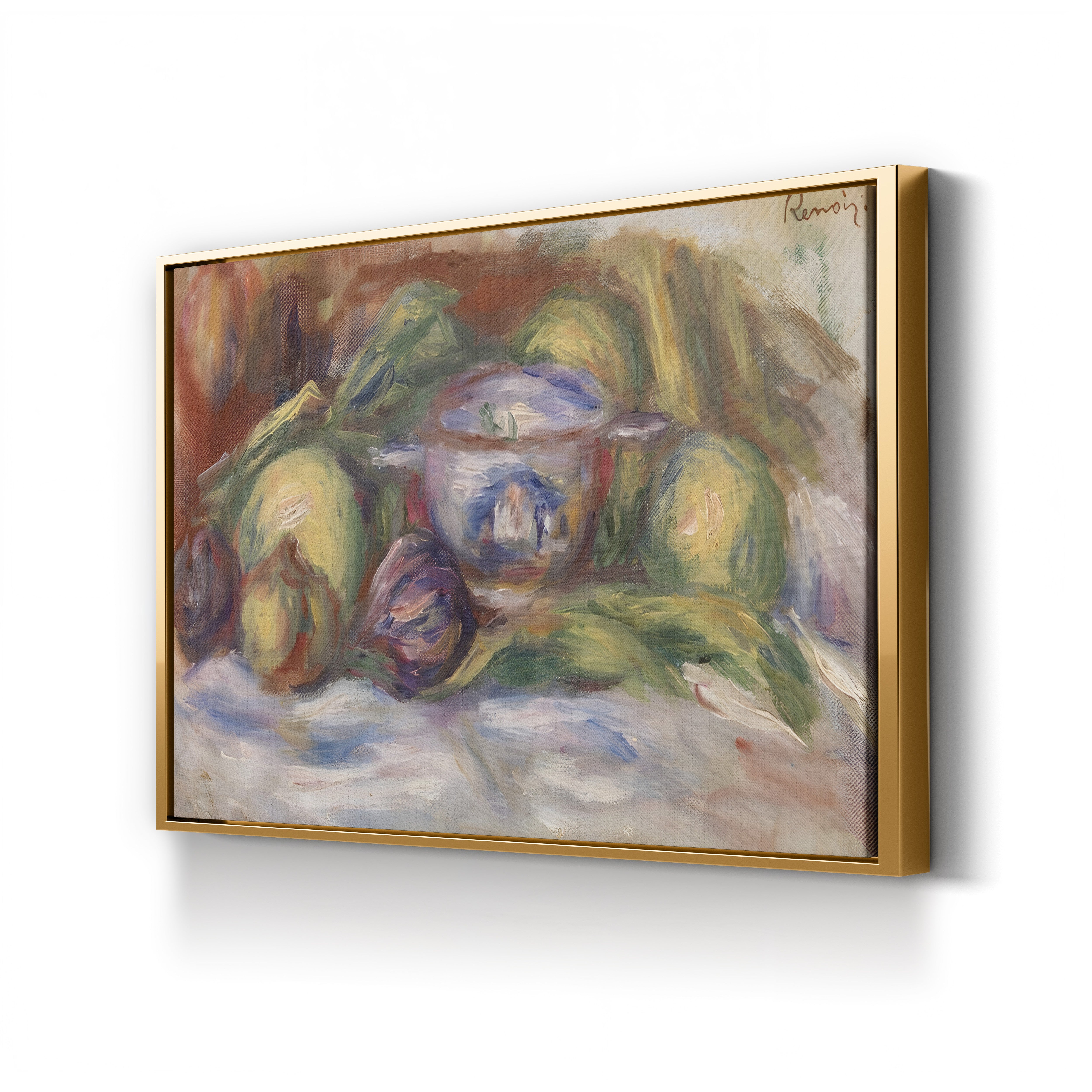 Bowl of Figs and Apples, 1916 – Pierre-Auguste Renoir Wall Art | Late Impressionist Still Life Canvas Print