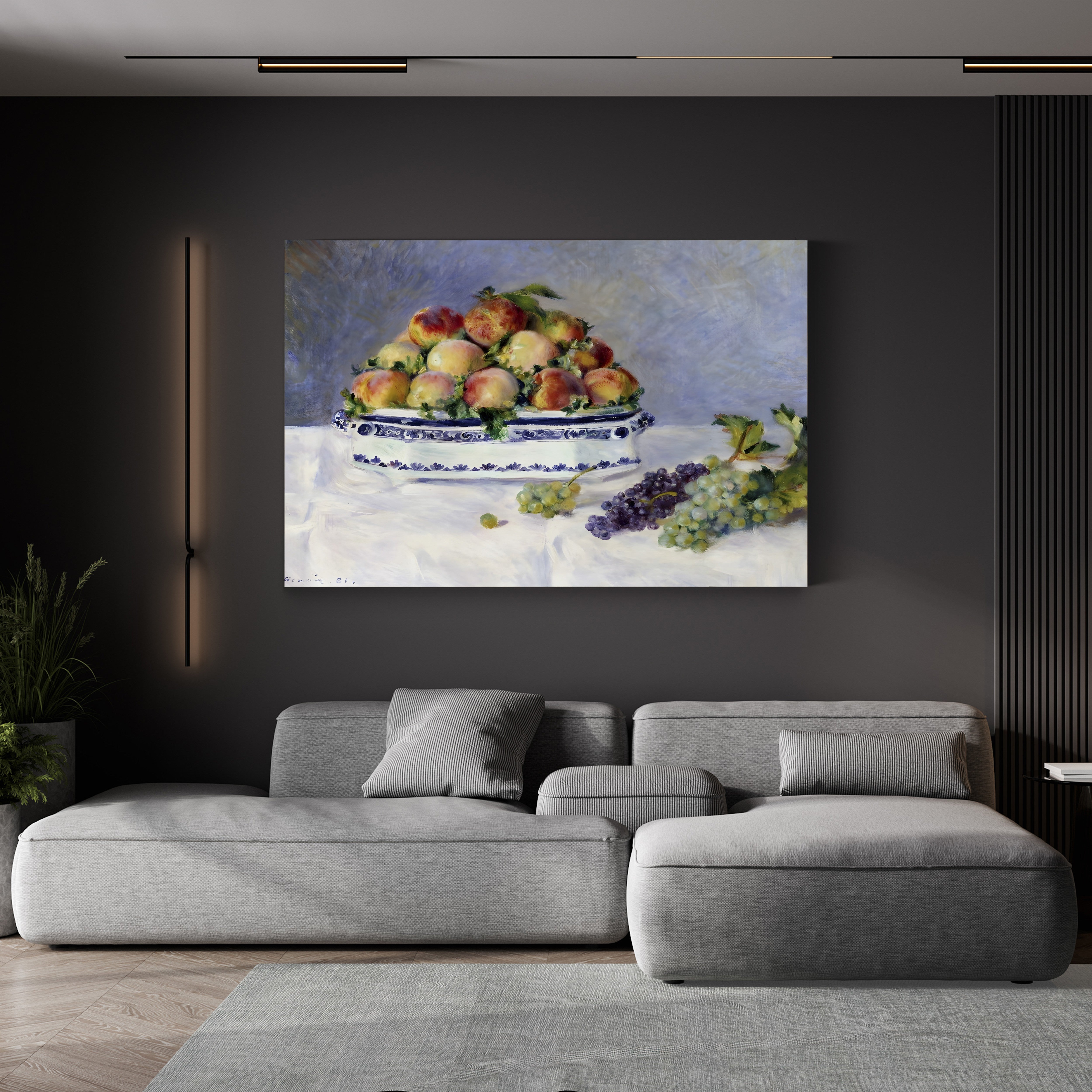 Still Life with Peaches and Grapes – Renoir Wall Art | Impressionist Canvas