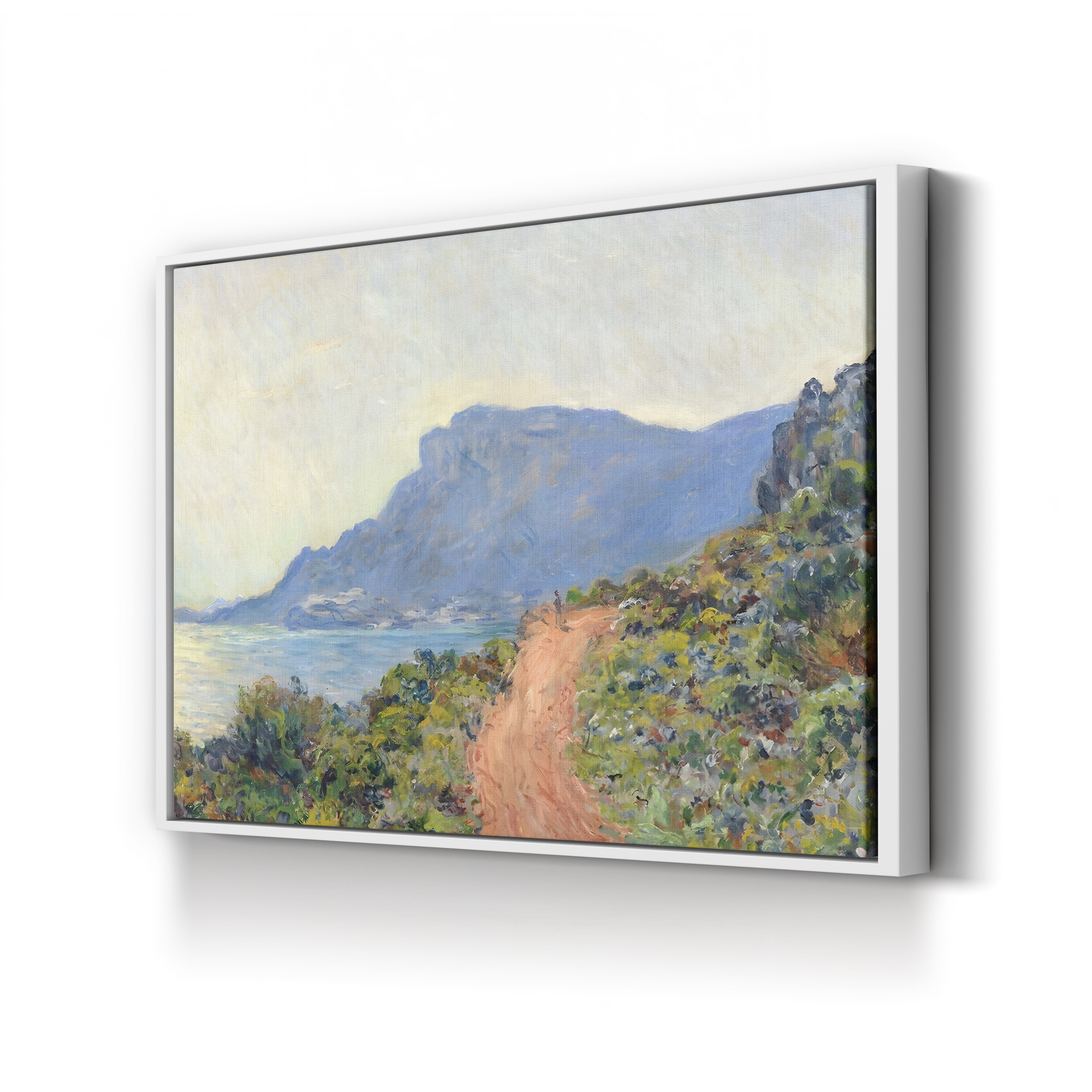 La Corniche near Monaco, 1884 – Pierre-Auguste Renoir Wall Art | Impressionist Mediterranean Landscape Canvas Print