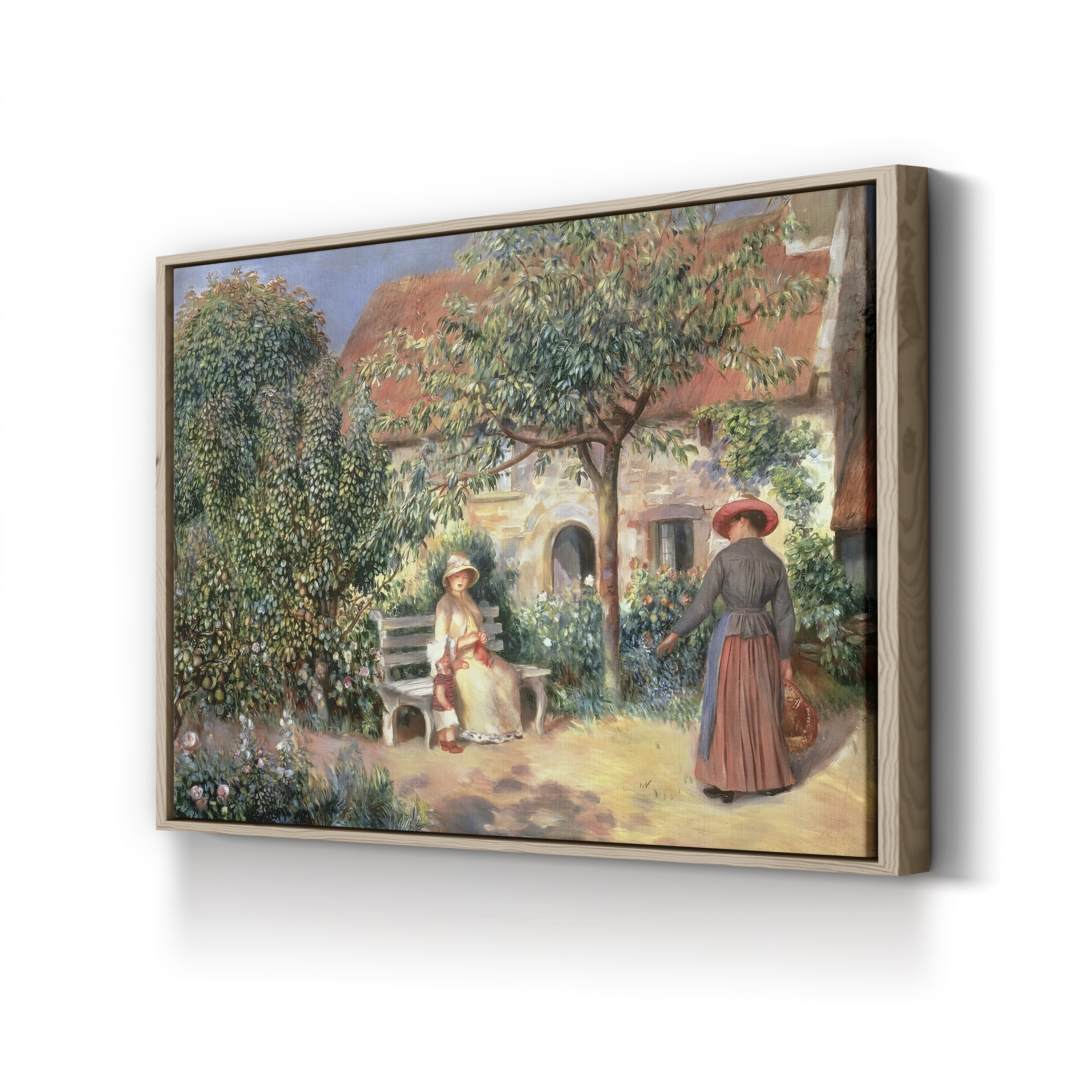 Garden Scene in Brittany, 1886 – Pierre-Auguste Renoir Wall Art | Impressionist Garden Canvas Print